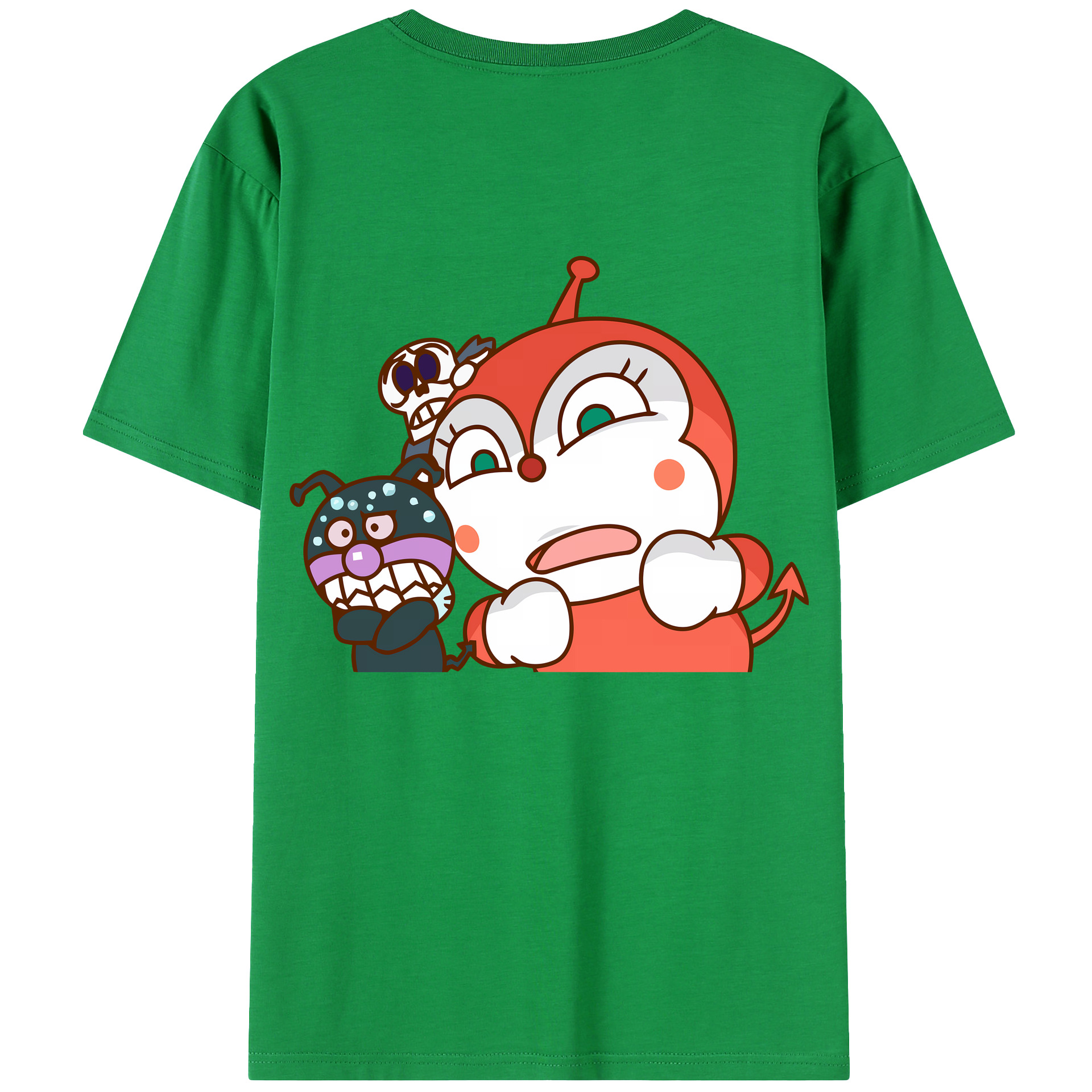 （画像用） アンパンマン Anpanman 綿100％ メンズ半袖Tシャツ（バックプリント） 通気性