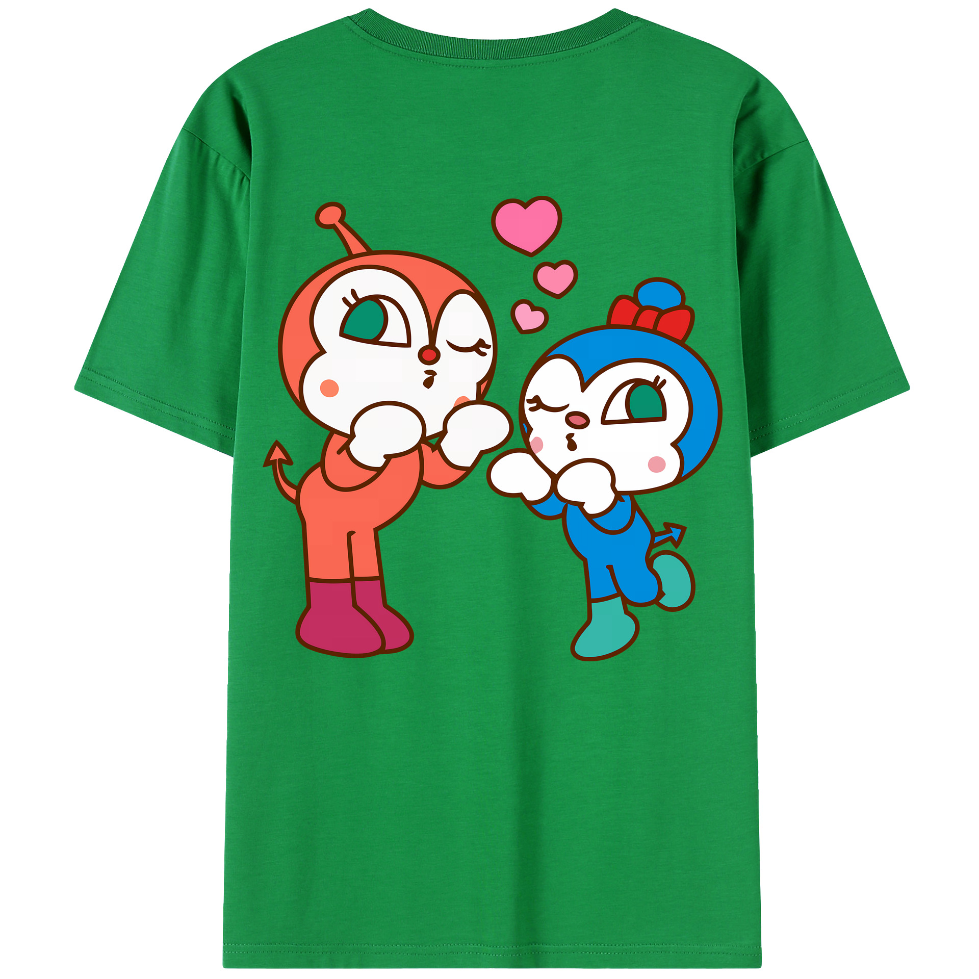 （画像用） アンパンマン Anpanman 綿100％ メンズ半袖Tシャツ（バックプリント） 通気性