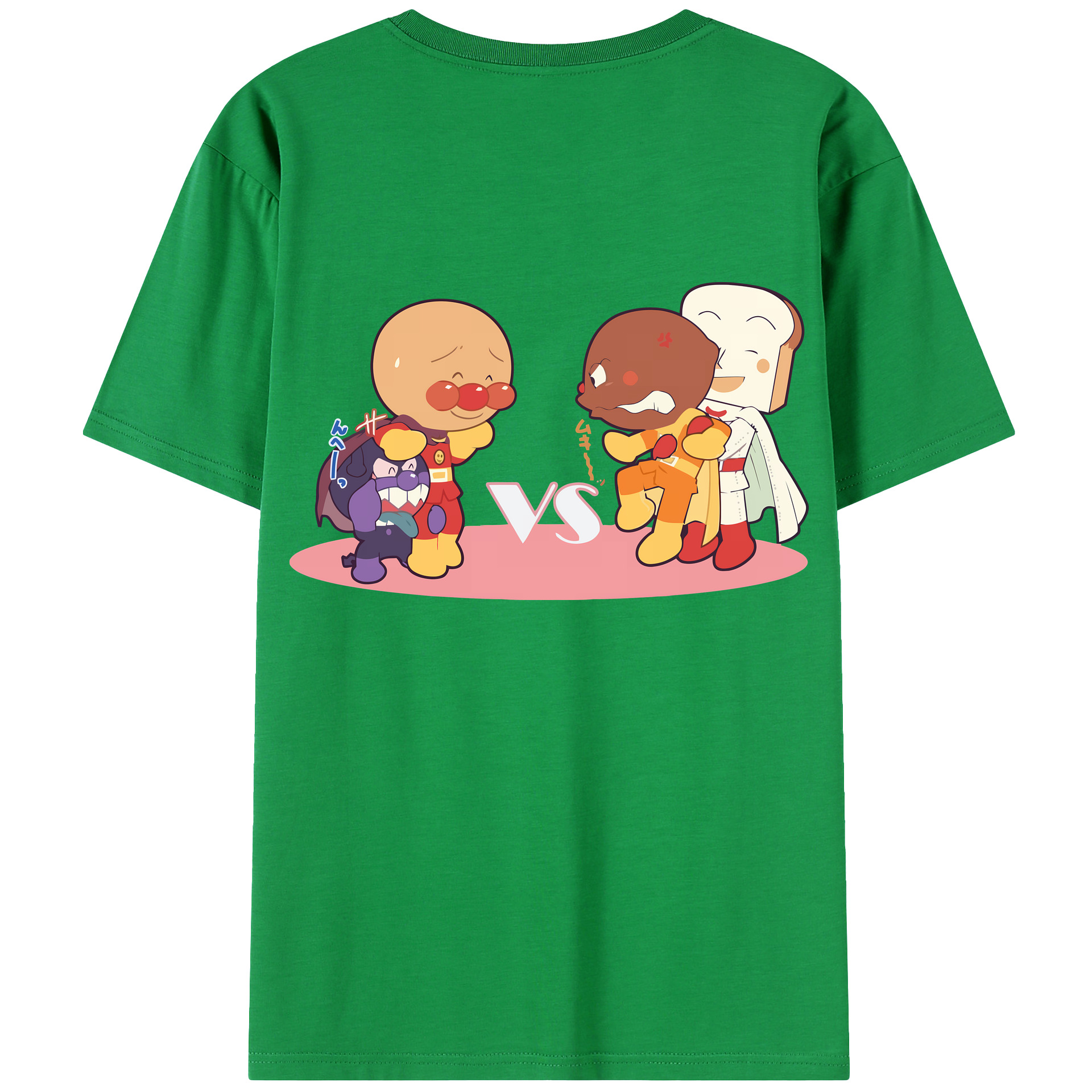 （画像用） アンパンマン Anpanman 綿100％ メンズ半袖Tシャツ（バックプリント） 通気性