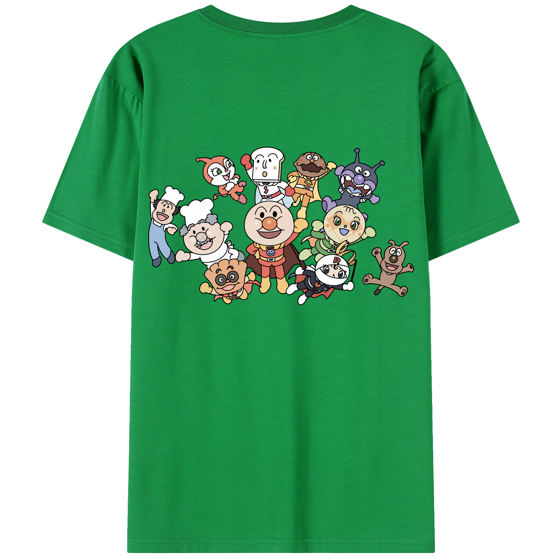 （画像用） アンパンマン Anpanman 綿100％ メンズ半袖Tシャツ（バックプリント） 通気性