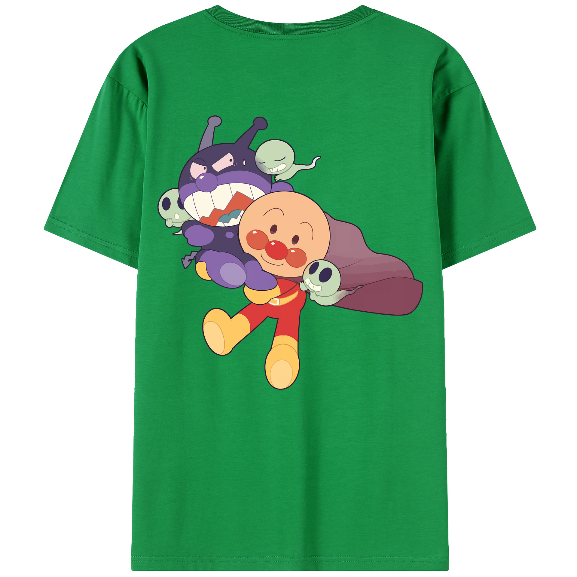 （画像用） アンパンマン Anpanman 綿100％ メンズ半袖Tシャツ（バックプリント） 通気性