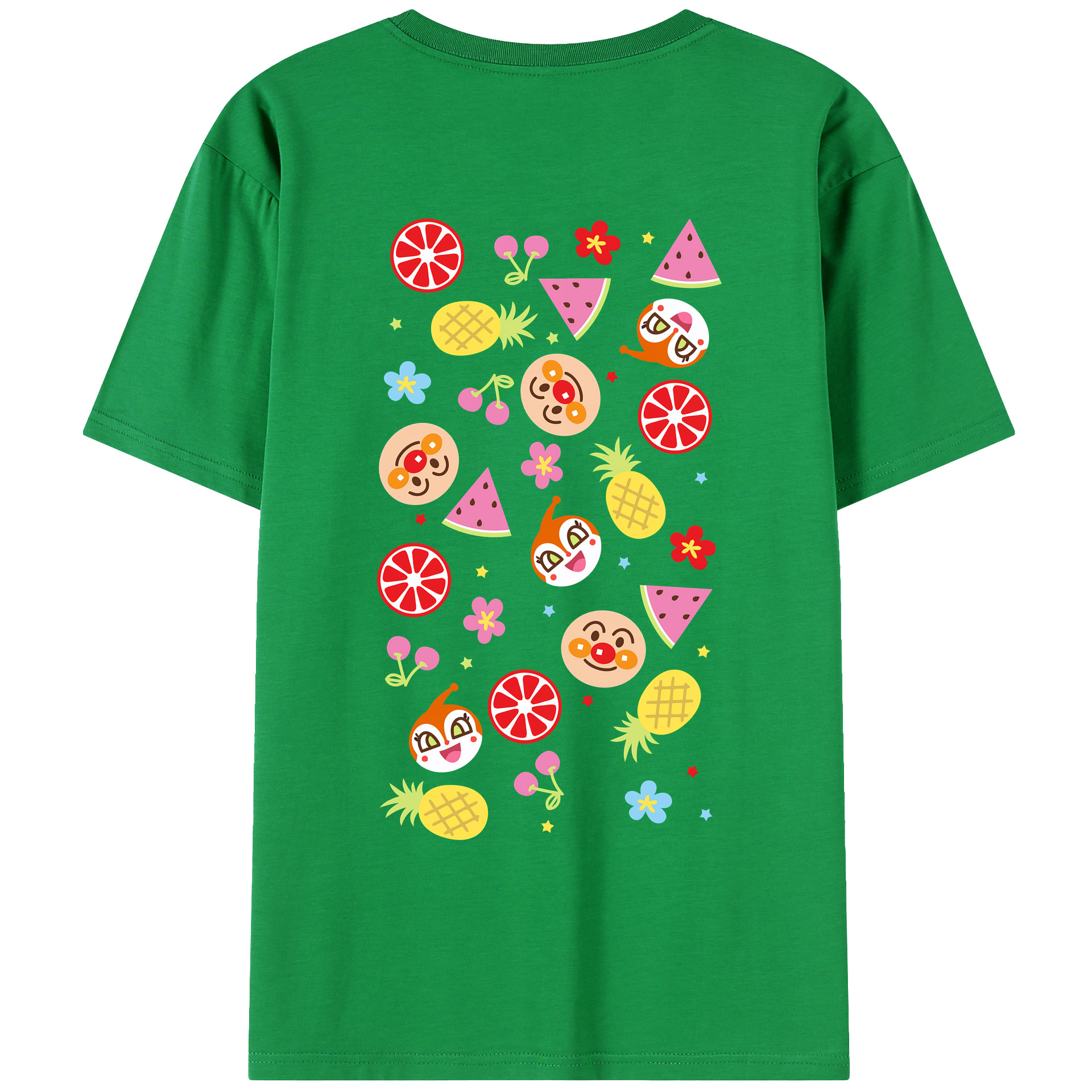（画像用） アンパンマン Anpanman 綿100％ メンズ半袖Tシャツ（バックプリント） 通気性