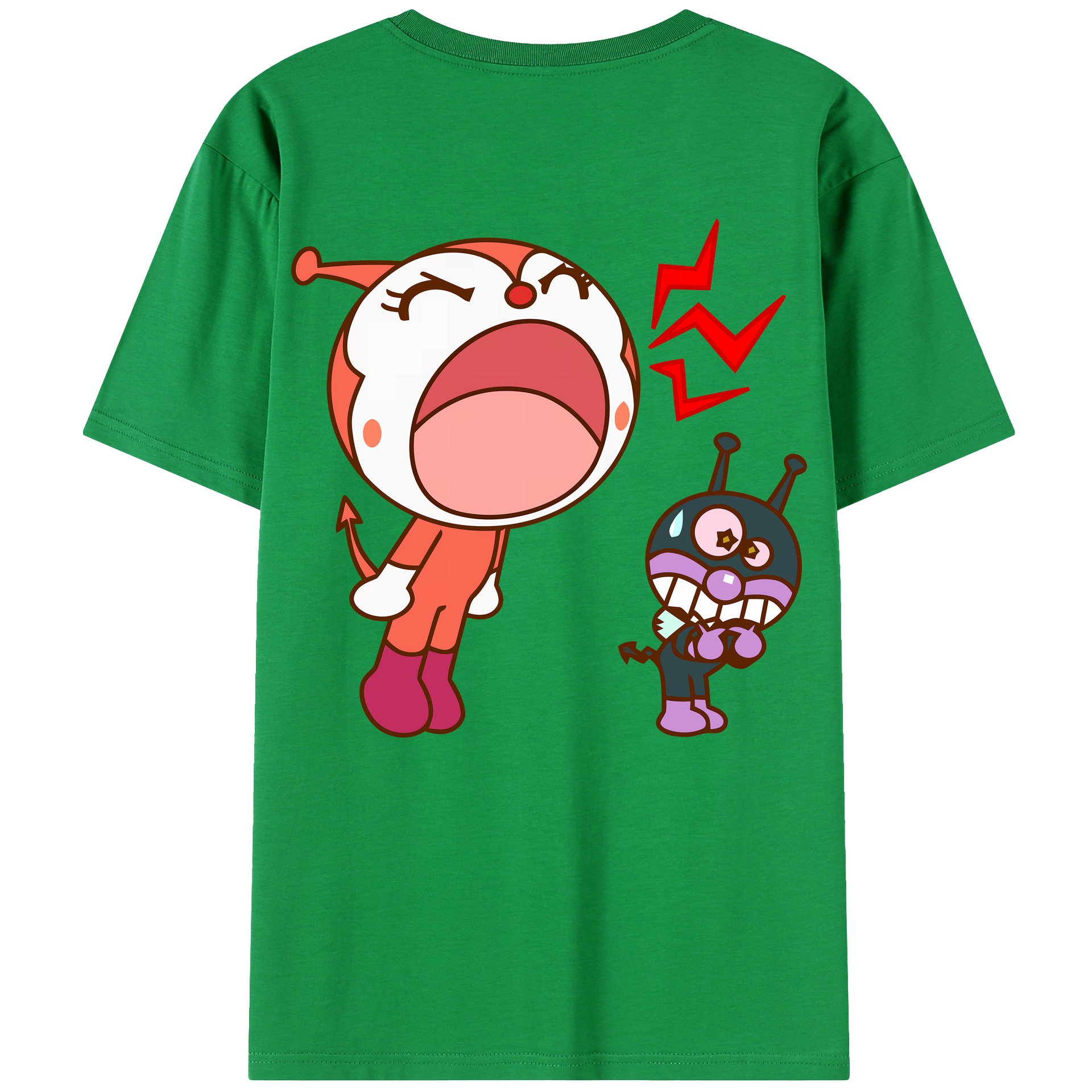 （画像用） アンパンマン Anpanman 綿100％ メンズ半袖Tシャツ（バックプリント） 通気性