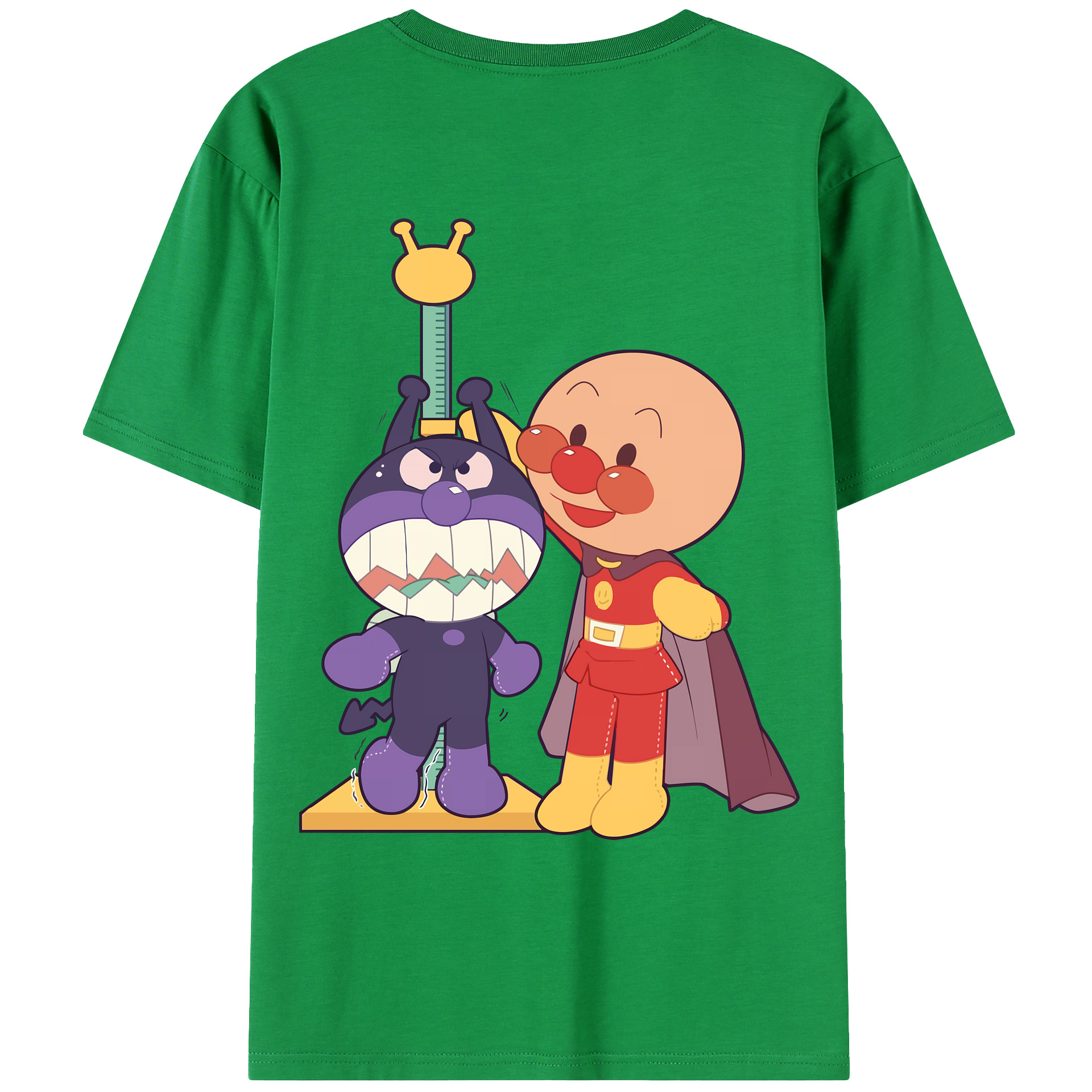 （画像用） アンパンマン Anpanman 綿100％ メンズ半袖Tシャツ（バックプリント） 通気性