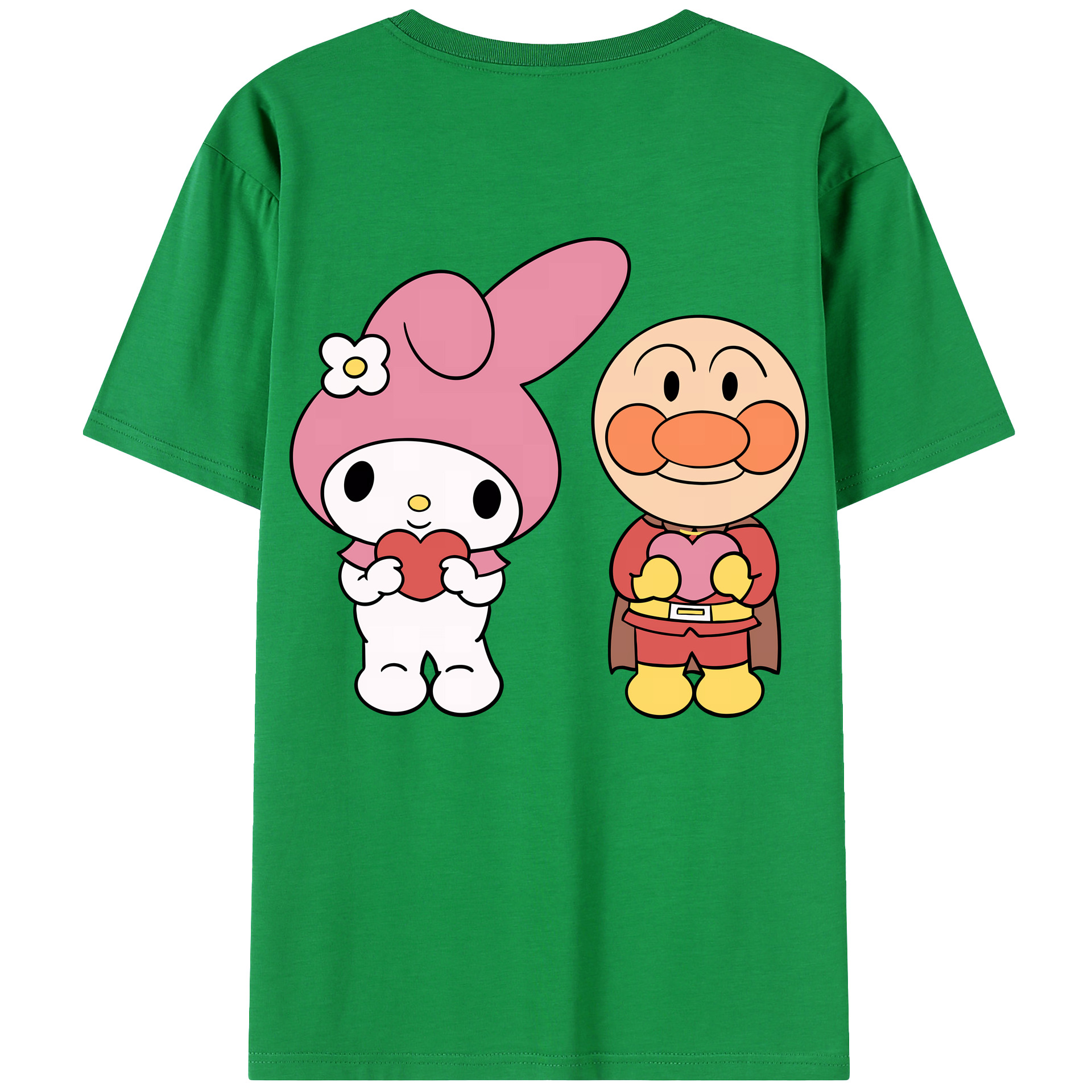 （画像用） アンパンマン Anpanman 綿100％ メンズ半袖Tシャツ（バックプリント） 通気性