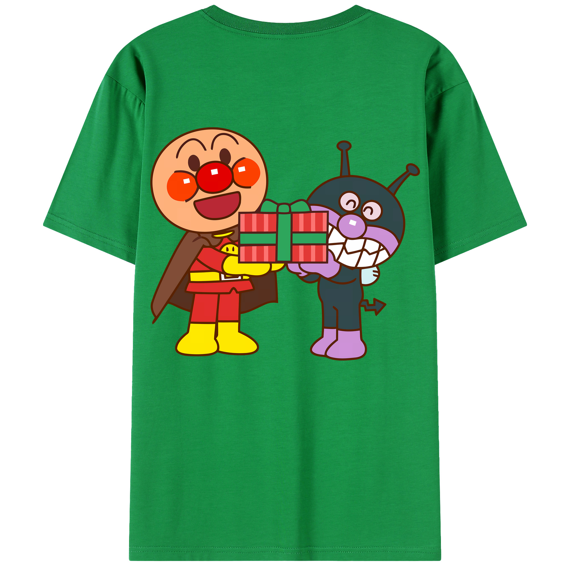 （画像用） アンパンマン Anpanman 綿100％ メンズ半袖Tシャツ（バックプリント） 通気性