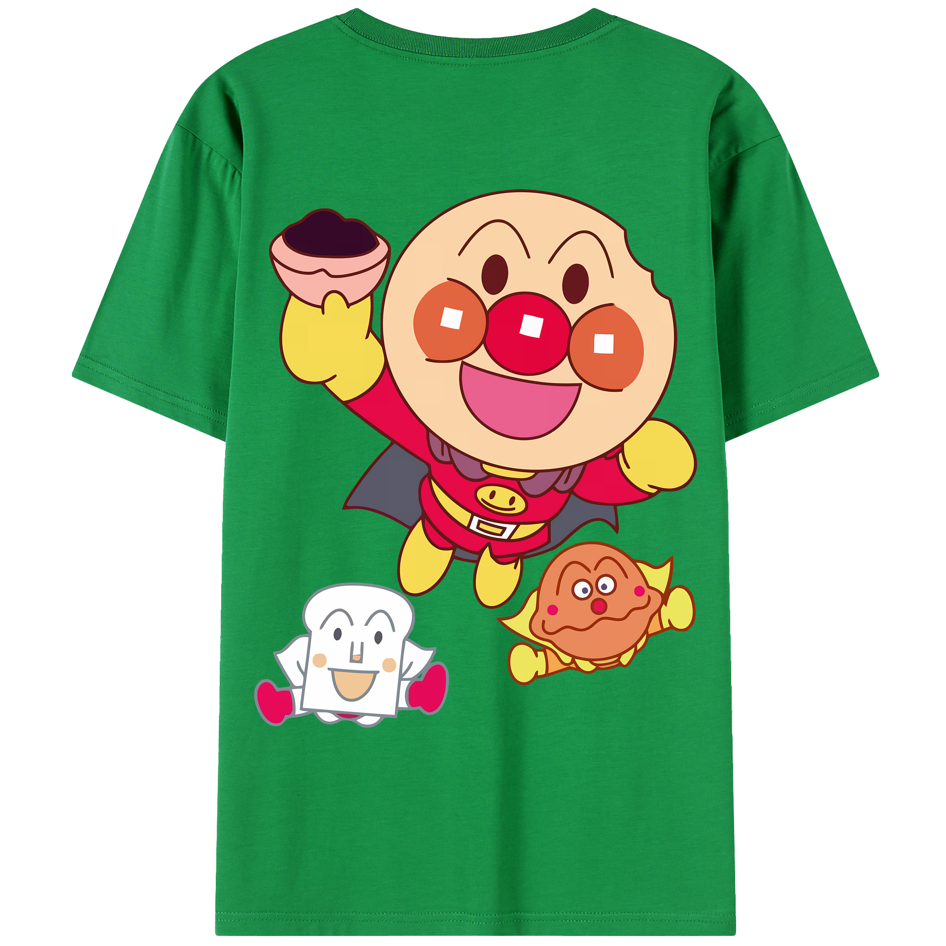 （画像用） アンパンマン Anpanman 綿100％ メンズ半袖Tシャツ（バックプリント） 通気性