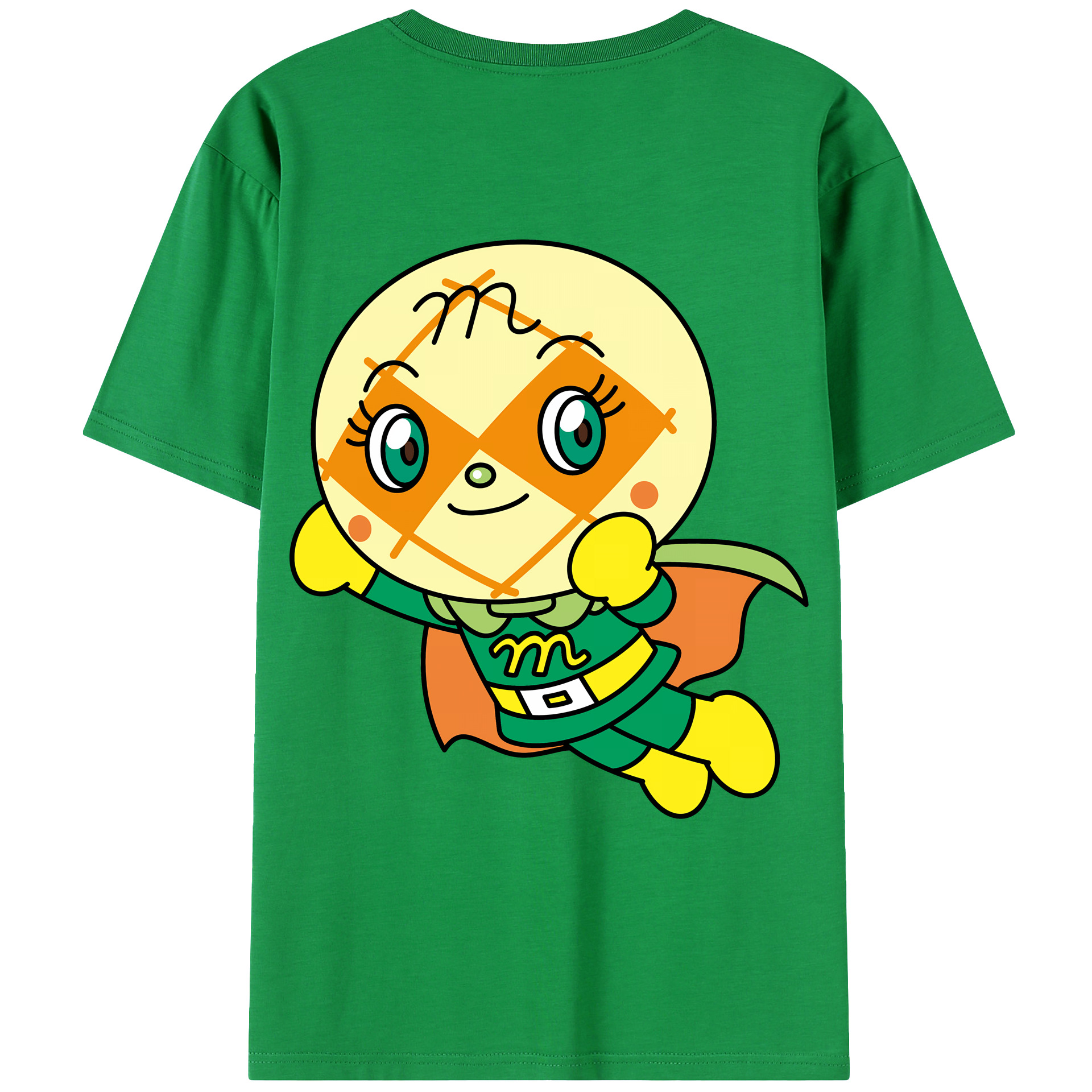 （画像用） アンパンマン Anpanman 綿100％ メンズ半袖Tシャツ（バックプリント） 通気性