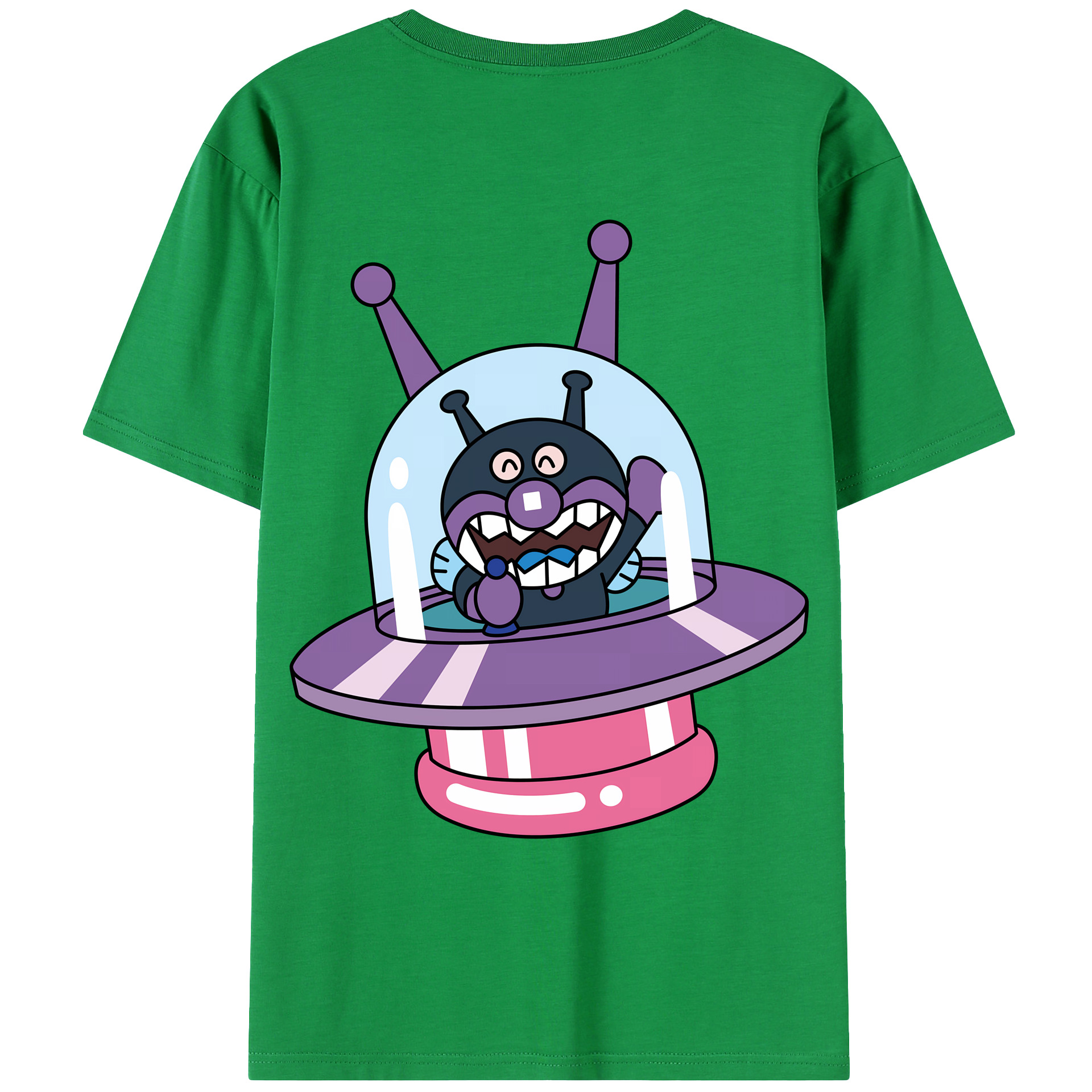 （画像用） アンパンマン Anpanman 綿100％ メンズ半袖Tシャツ（バックプリント） 通気性