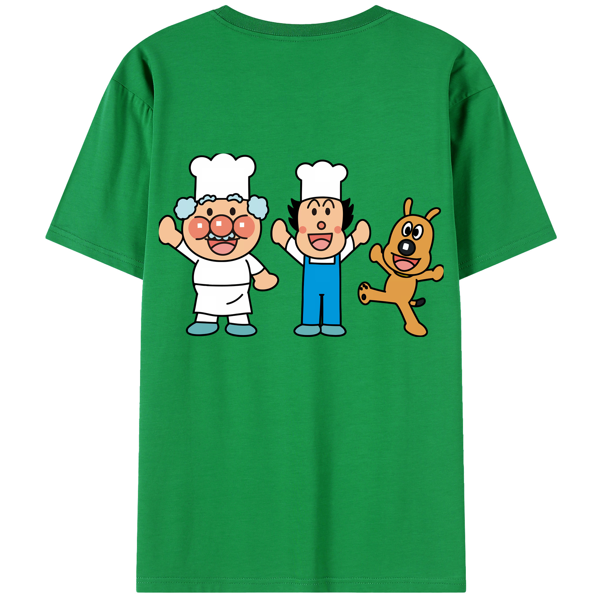 （画像用） アンパンマン Anpanman 綿100％ メンズ半袖Tシャツ（バックプリント） 通気性