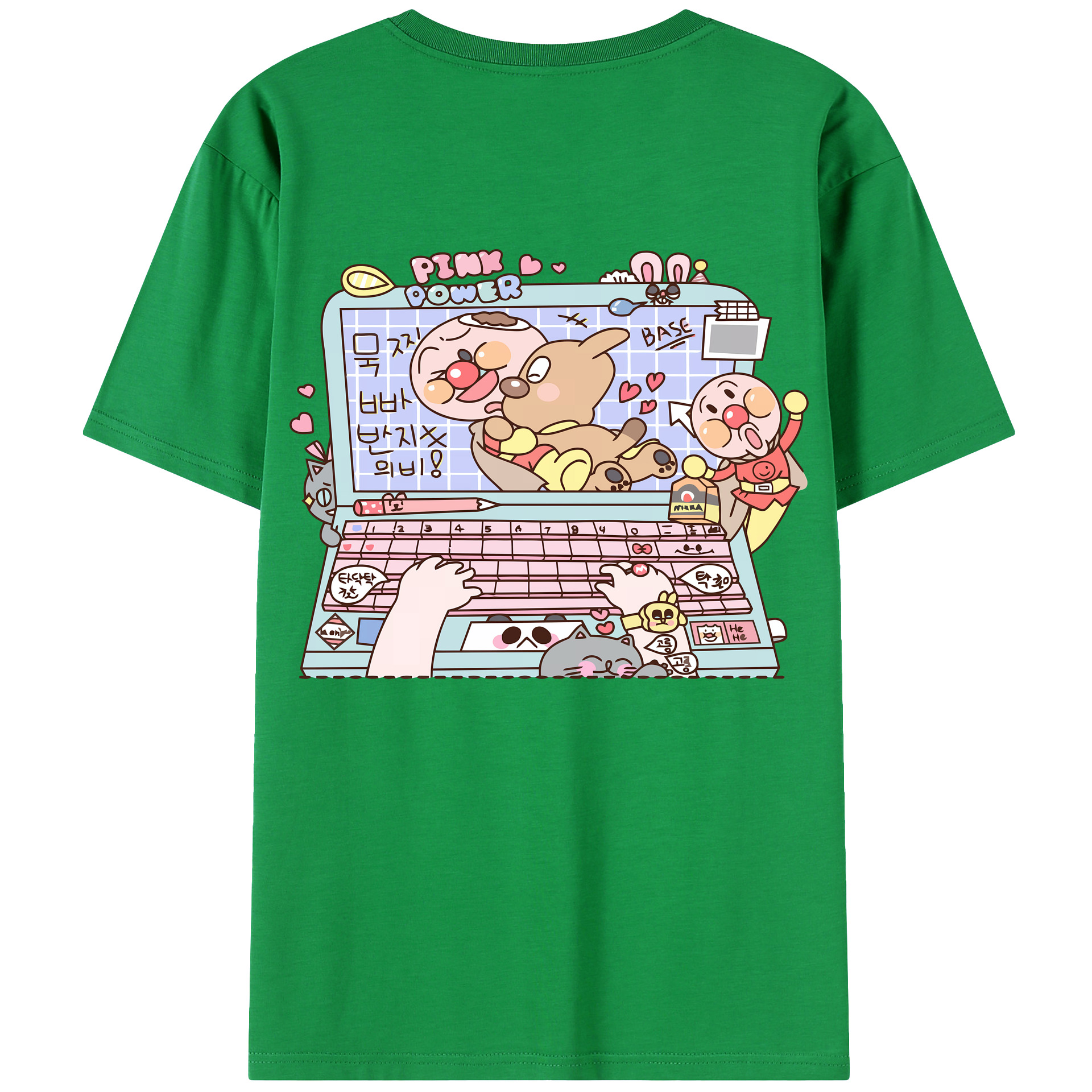 （画像用） アンパンマン Anpanman 綿100％ メンズ半袖Tシャツ（バックプリント） 通気性