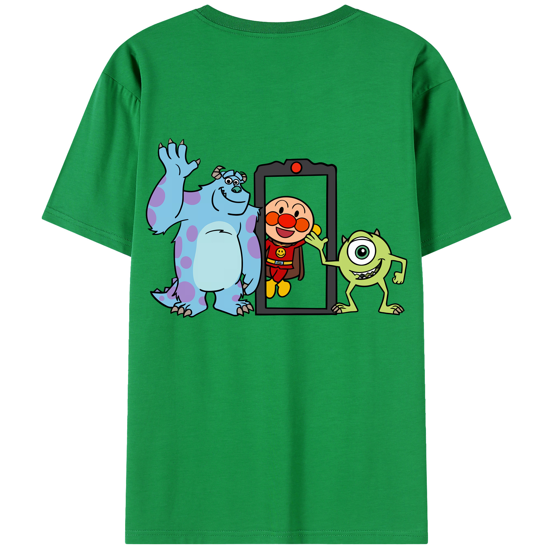 （画像用） アンパンマン Anpanman 綿100％ メンズ半袖Tシャツ（バックプリント） 通気性