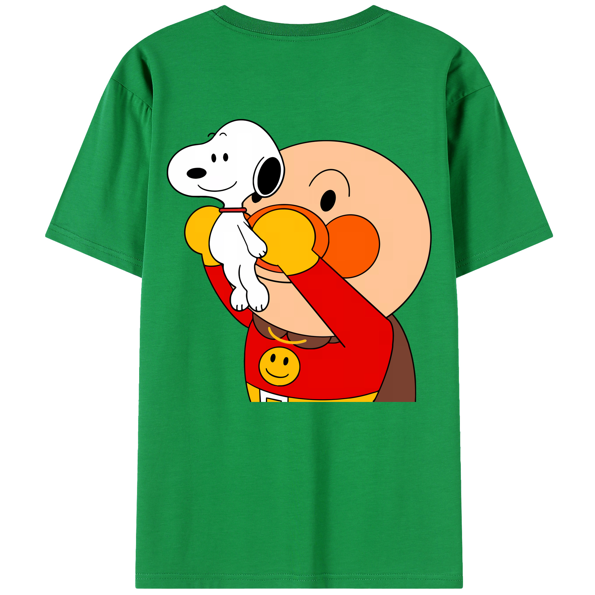 （画像用） アンパンマン Anpanman 綿100％ メンズ半袖Tシャツ（バックプリント） 通気性