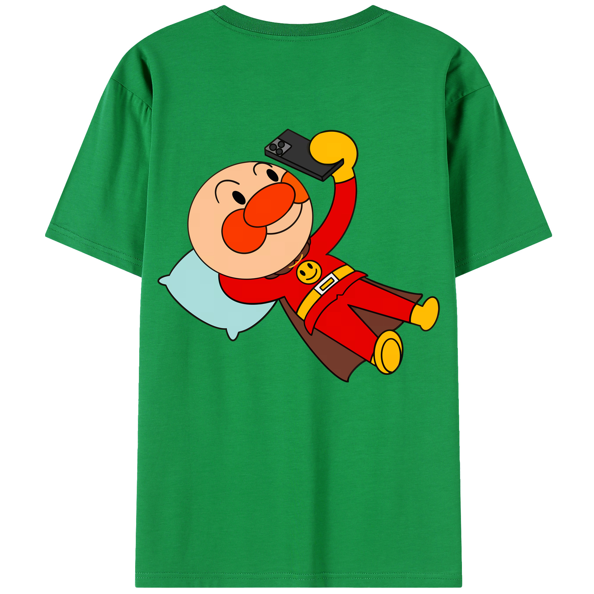 （画像用） アンパンマン Anpanman 綿100％ メンズ半袖Tシャツ（バックプリント） 通気性