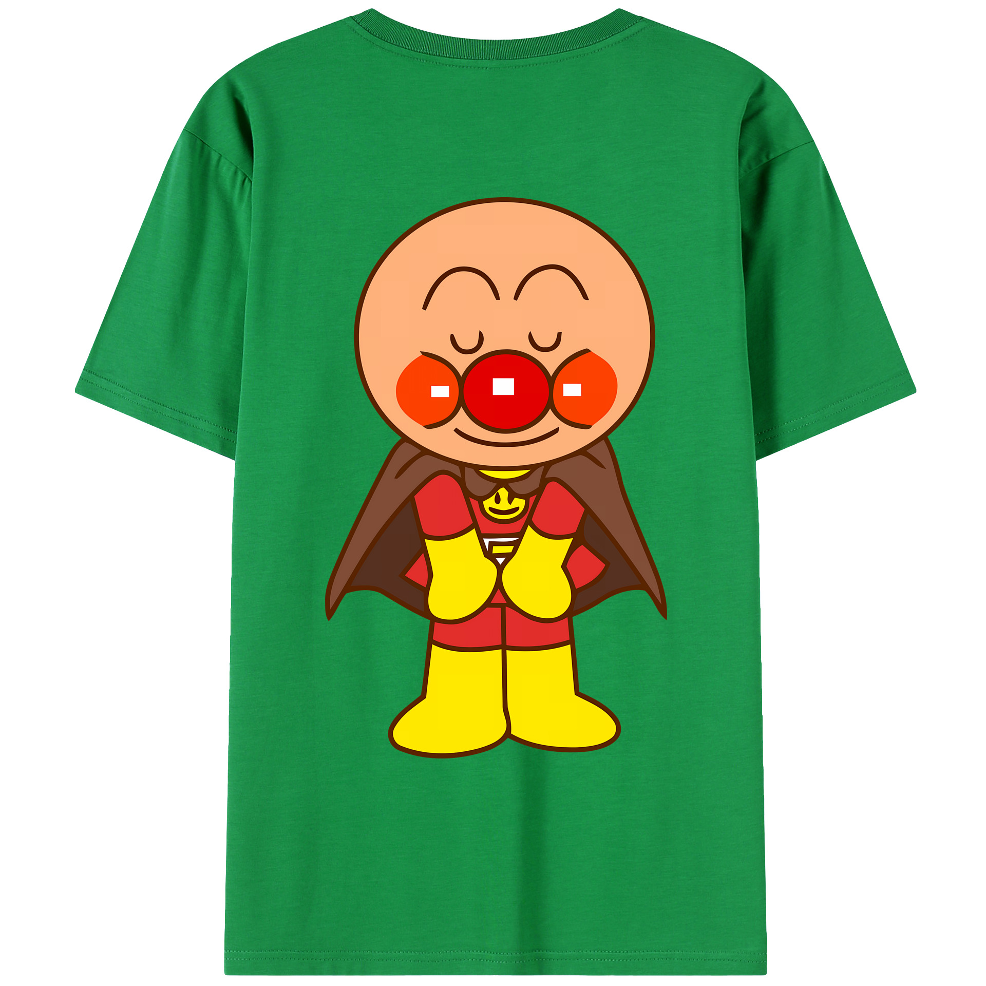 （画像用） アンパンマン Anpanman 綿100％ メンズ半袖Tシャツ（バックプリント） 通気性