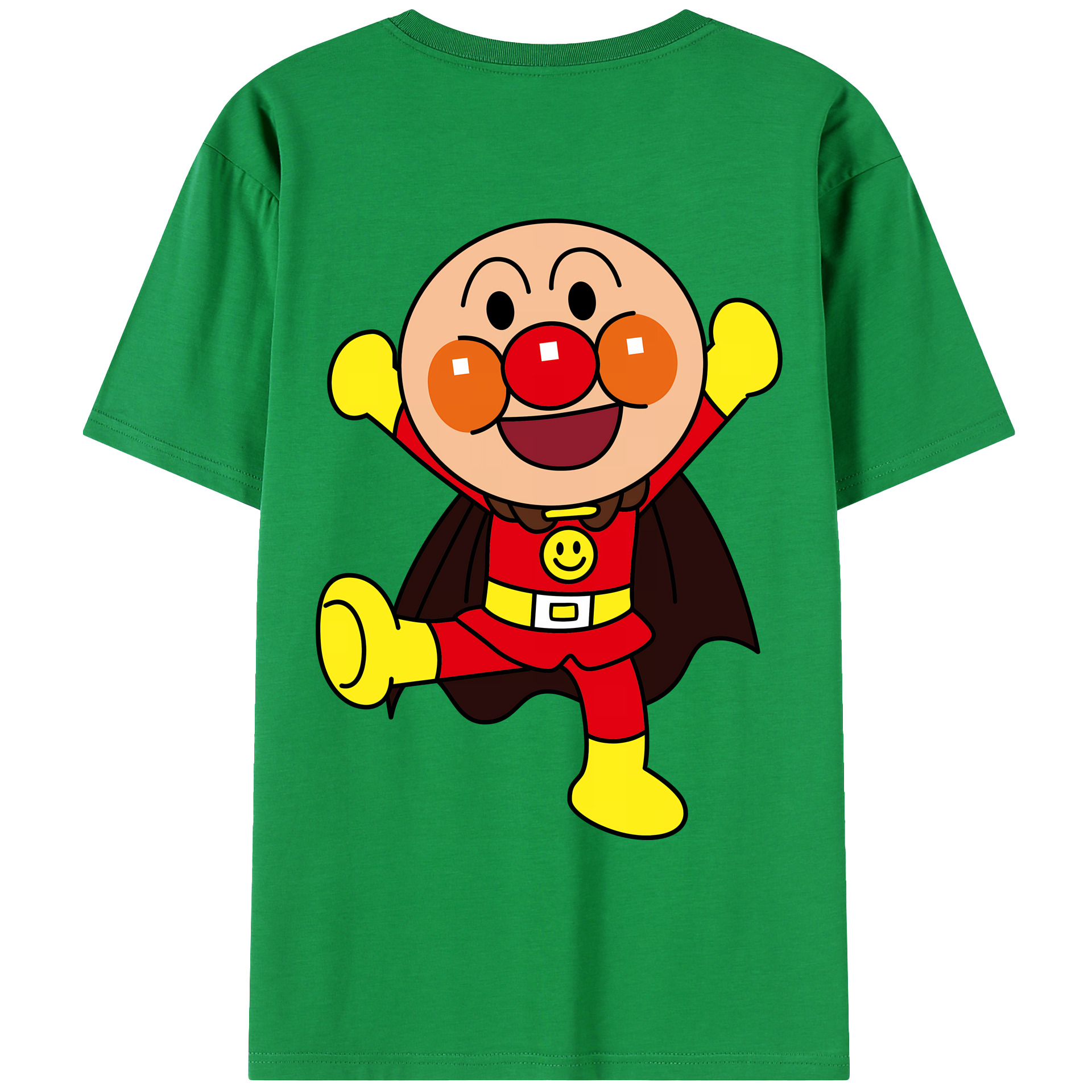 （画像用） アンパンマン Anpanman 綿100％ メンズ半袖Tシャツ（バックプリント） 通気性