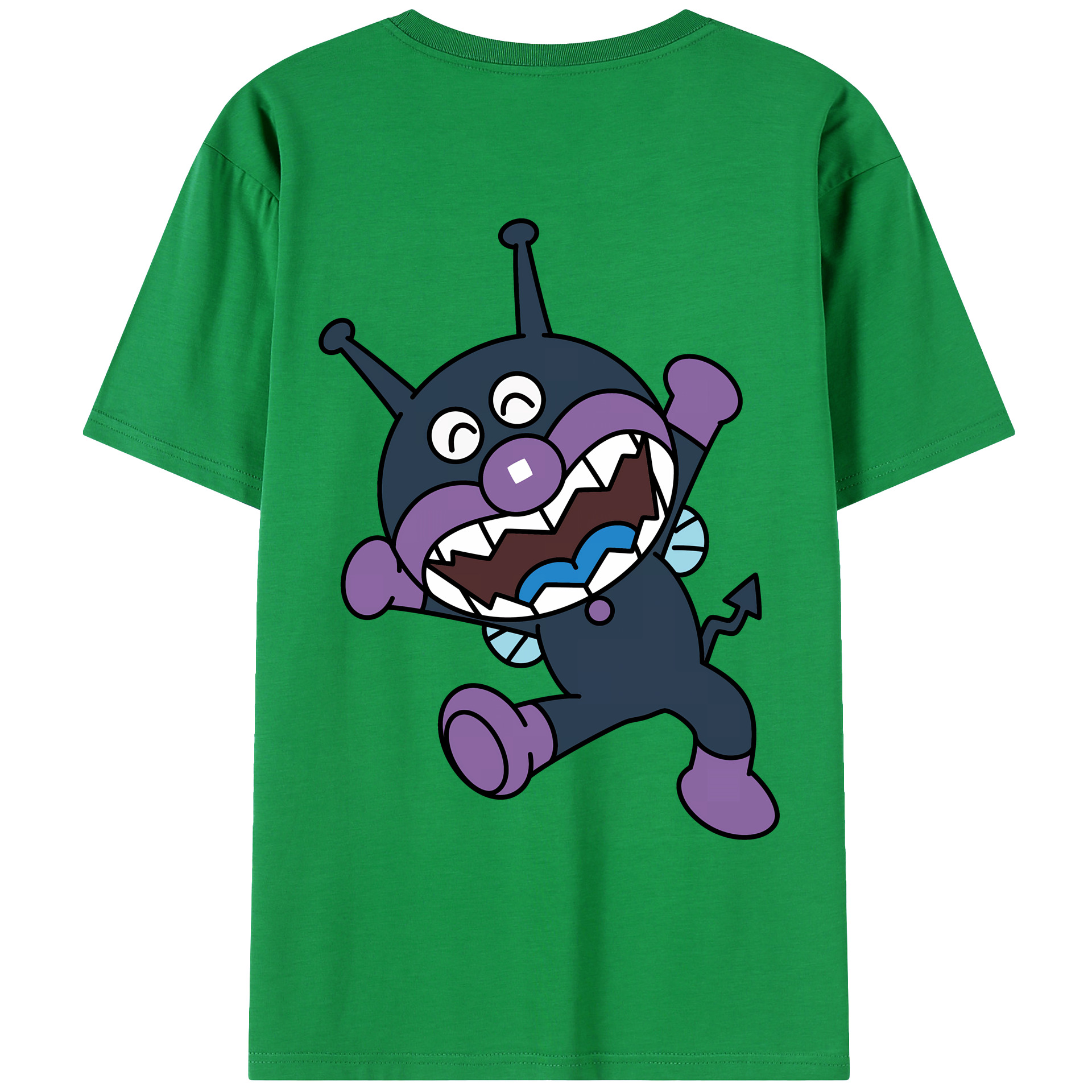 （画像用） アンパンマン Anpanman 綿100％ メンズ半袖Tシャツ（バックプリント） 通気性