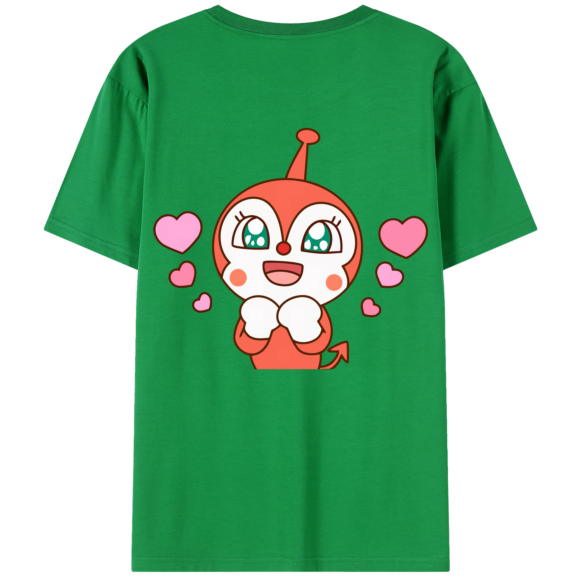 （画像用） アンパンマン Anpanman 綿100％ メンズ半袖Tシャツ（バックプリント） 通気性