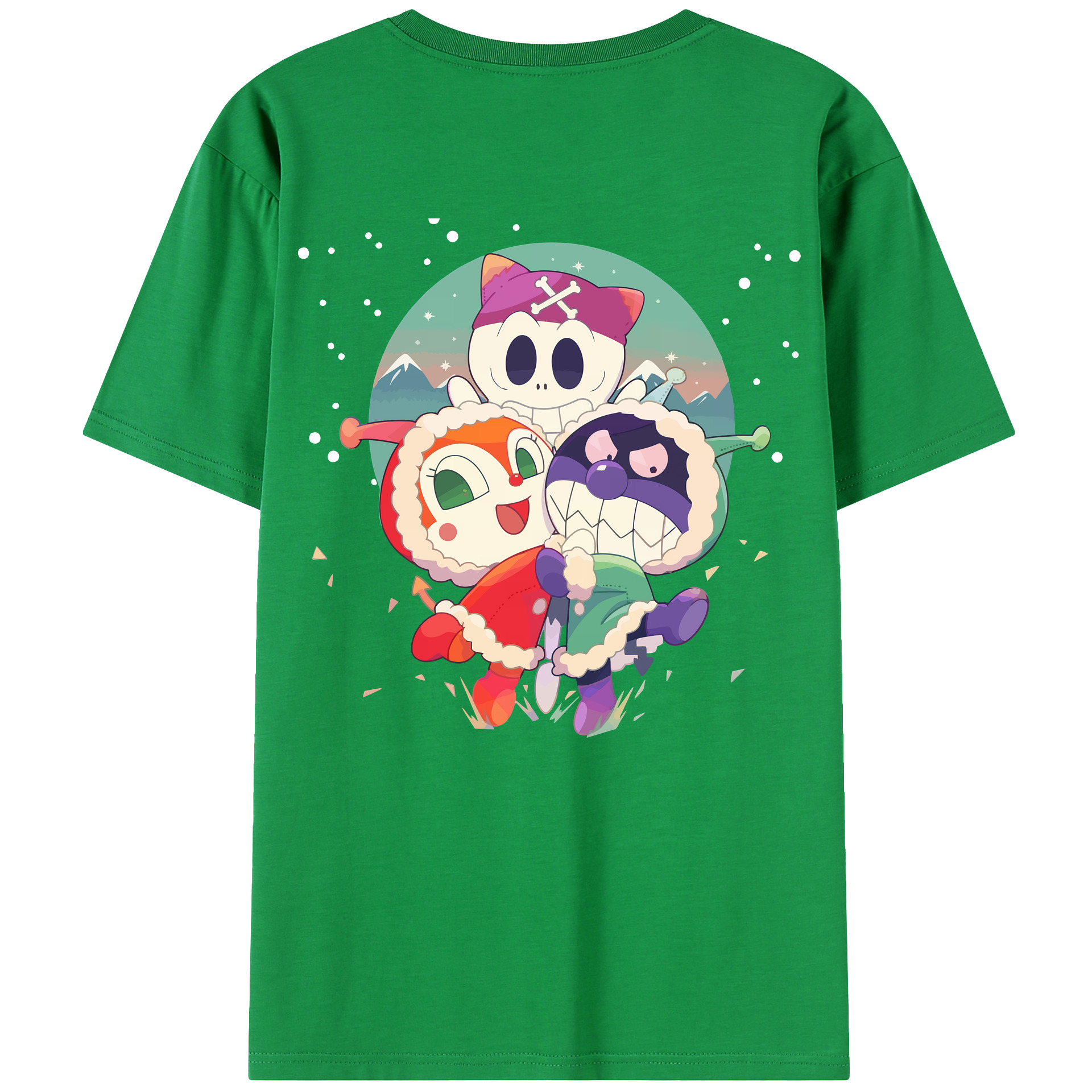 （画像用） アンパンマン Anpanman 綿100％ メンズ半袖Tシャツ（バックプリント） 通気性