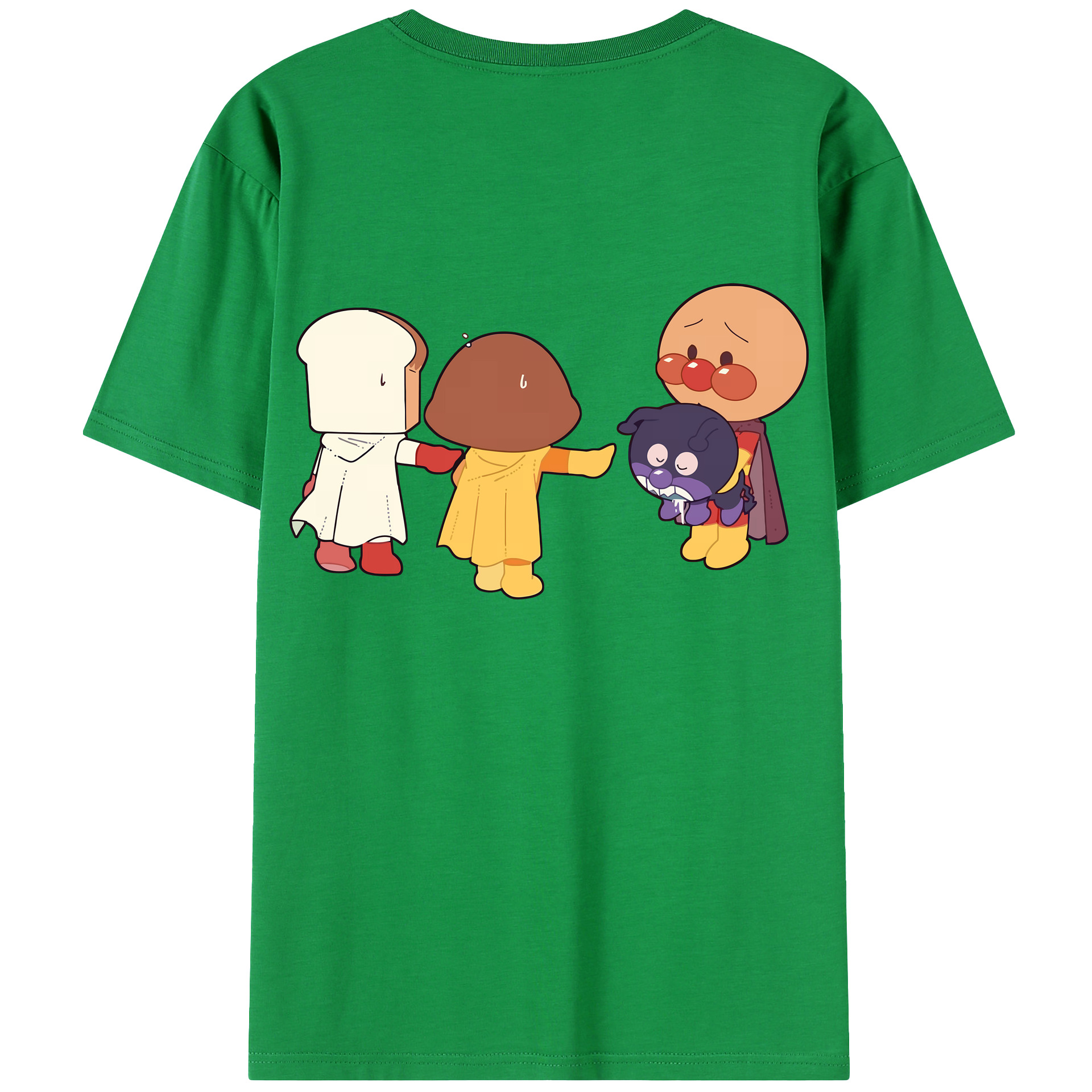 （画像用） アンパンマン Anpanman 綿100％ メンズ半袖Tシャツ（バックプリント） 通気性