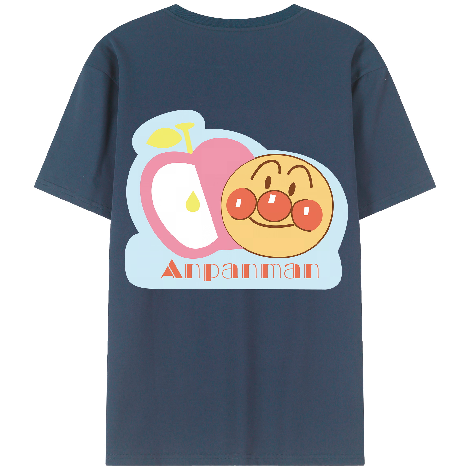 （画像用） アンパンマン Anpanman 綿100％ メンズ半袖Tシャツ（バックプリント） 通気性