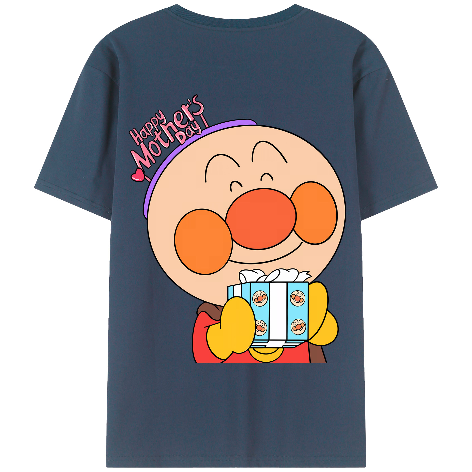 （画像用） アンパンマン Anpanman 綿100％ メンズ半袖Tシャツ（バックプリント） 通気性