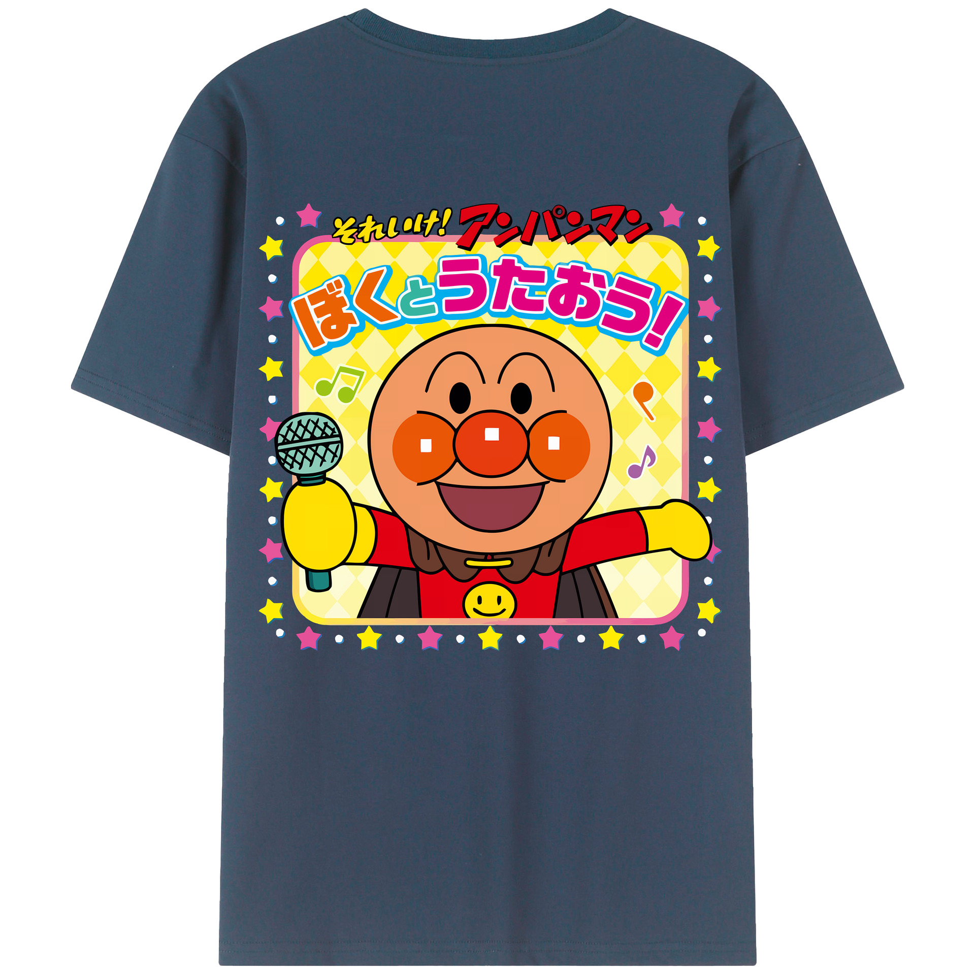 （画像用） アンパンマン Anpanman 綿100％ メンズ半袖Tシャツ（バックプリント） 通気性