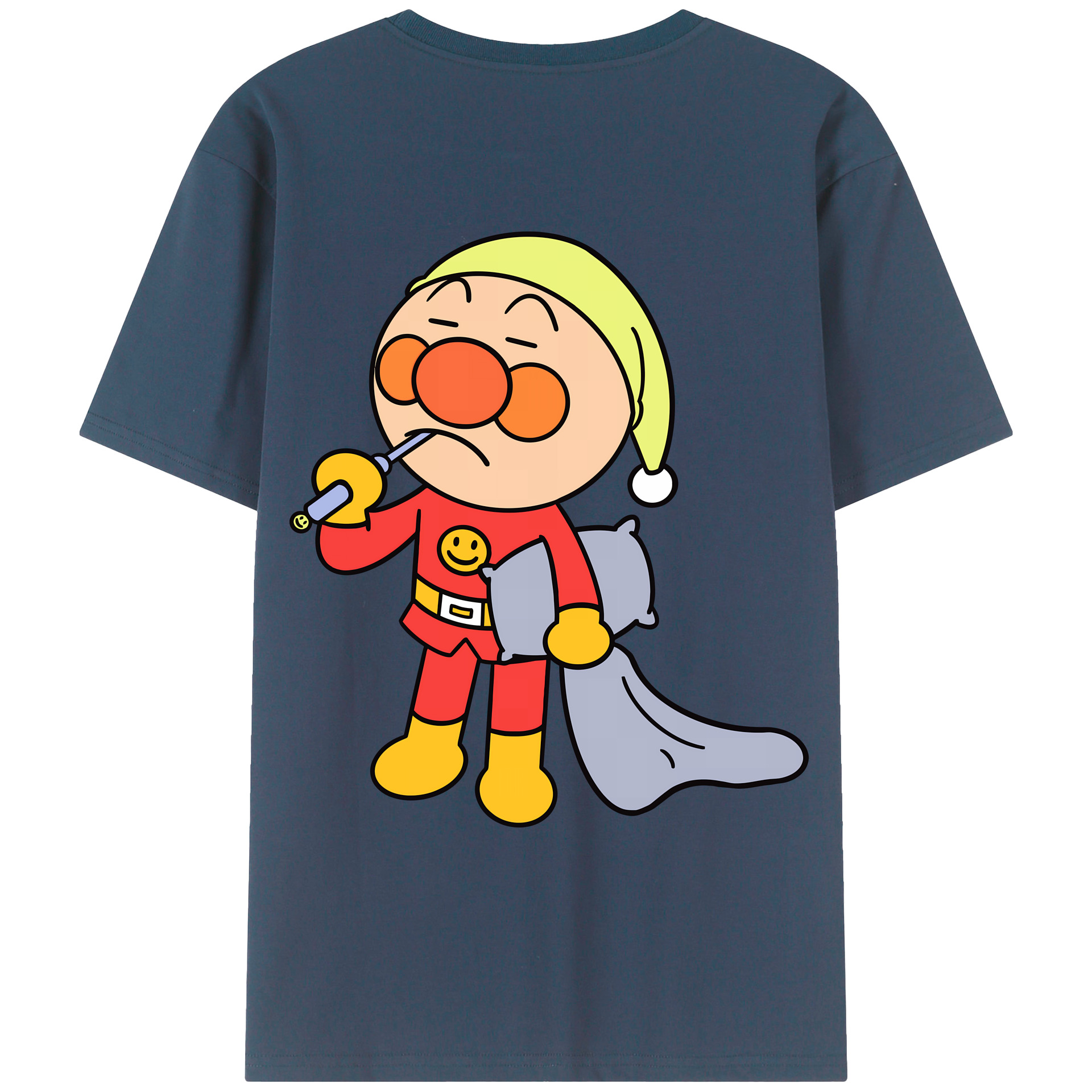 （画像用） アンパンマン Anpanman 綿100％ メンズ半袖Tシャツ（バックプリント） 通気性