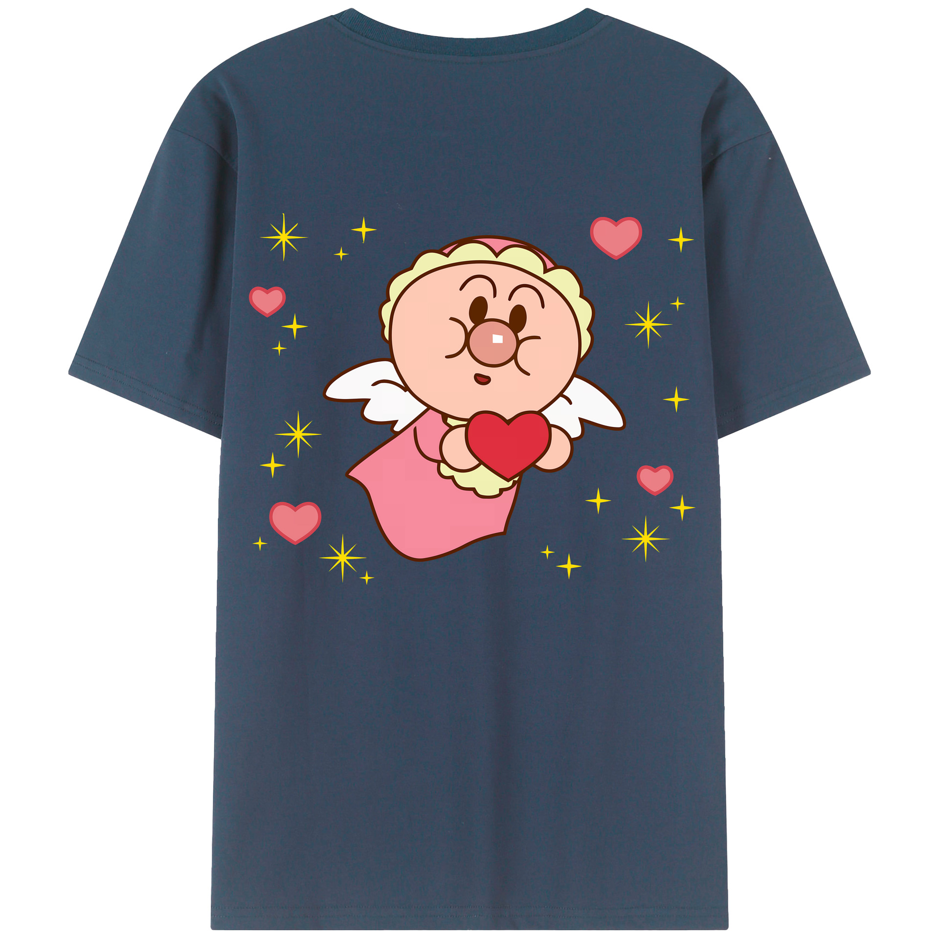 （画像用） アンパンマン Anpanman 綿100％ メンズ半袖Tシャツ（バックプリント） 通気性