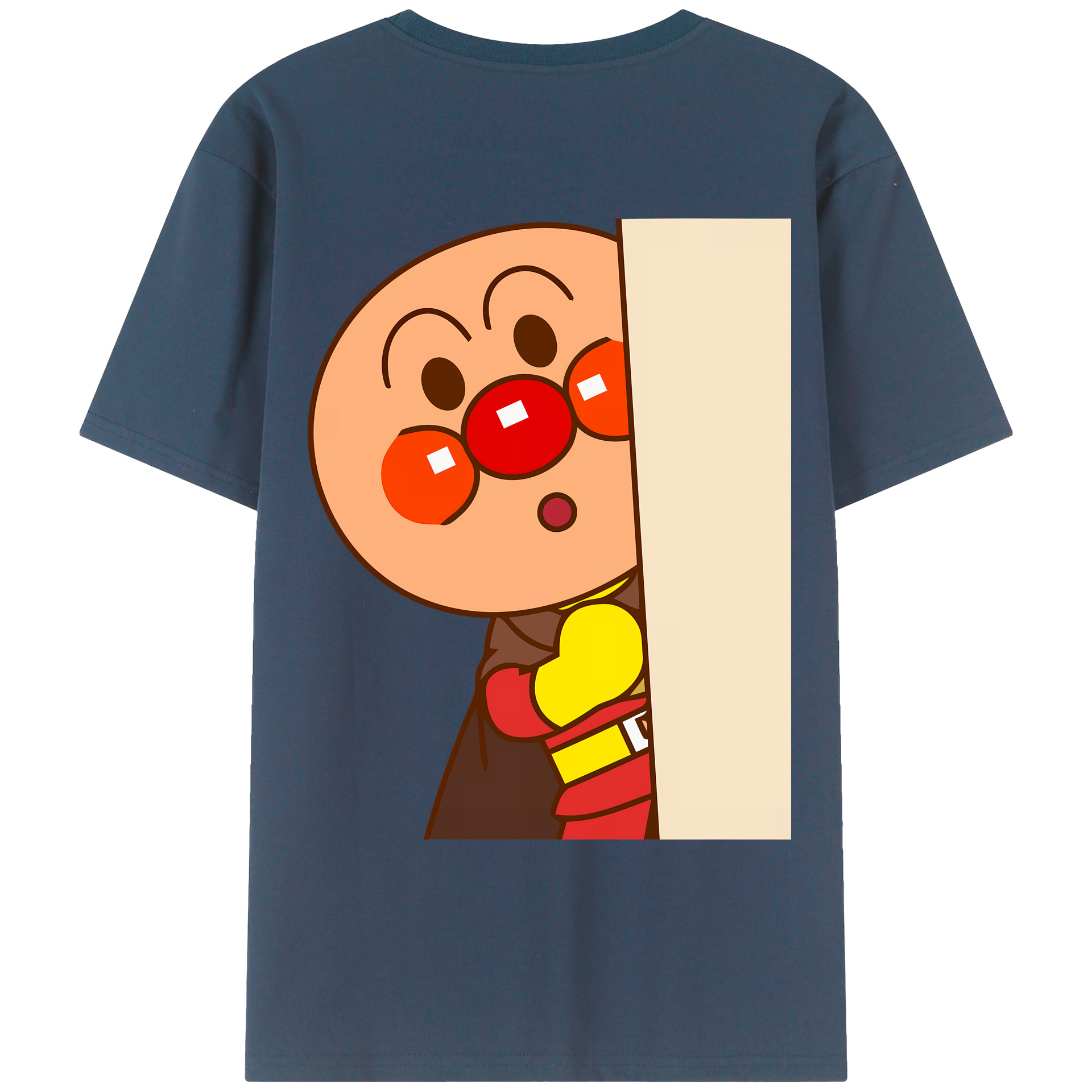 （画像用） アンパンマン Anpanman 綿100％ メンズ半袖Tシャツ（バックプリント） 通気性