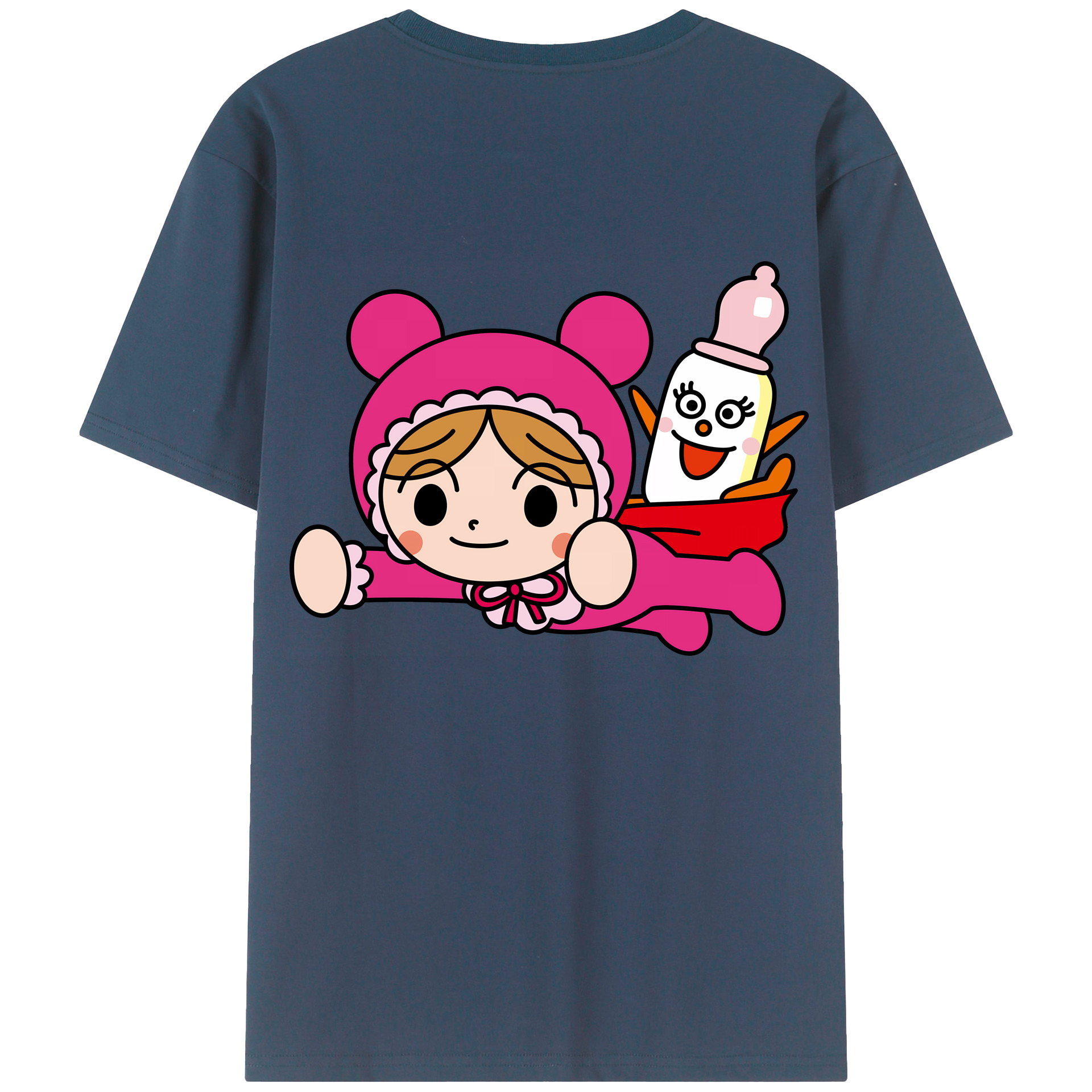 （画像用） アンパンマン Anpanman 綿100％ メンズ半袖Tシャツ（バックプリント） 通気性