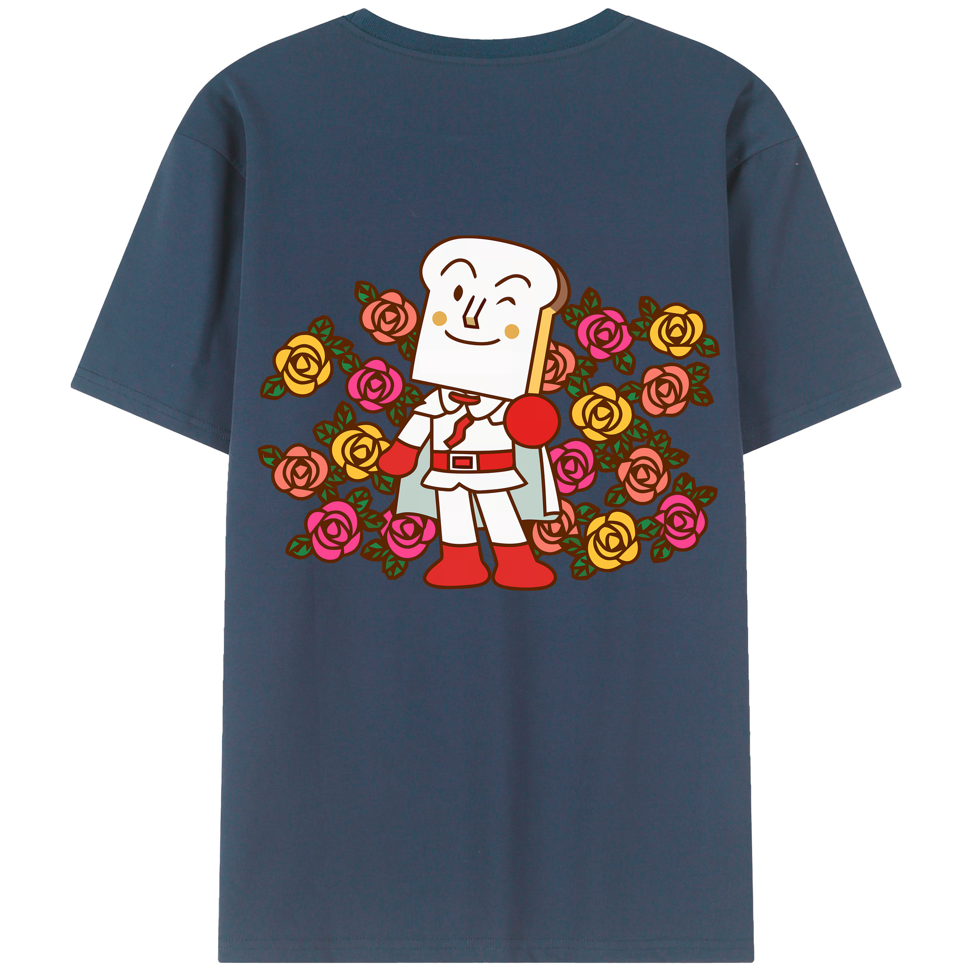 （画像用） アンパンマン Anpanman 綿100％ メンズ半袖Tシャツ（バックプリント） 通気性