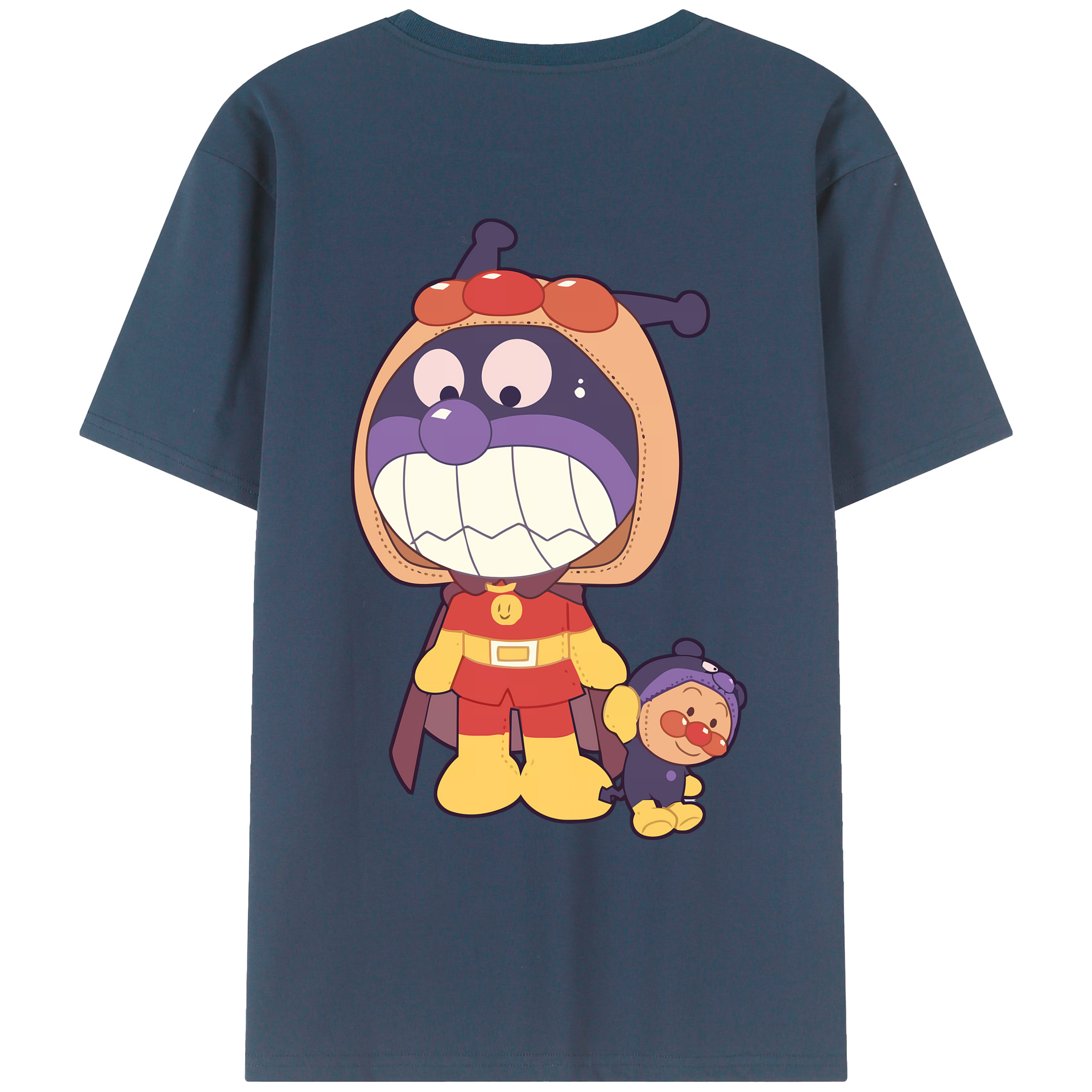 （画像用） アンパンマン Anpanman 綿100％ メンズ半袖Tシャツ（バックプリント） 通気性