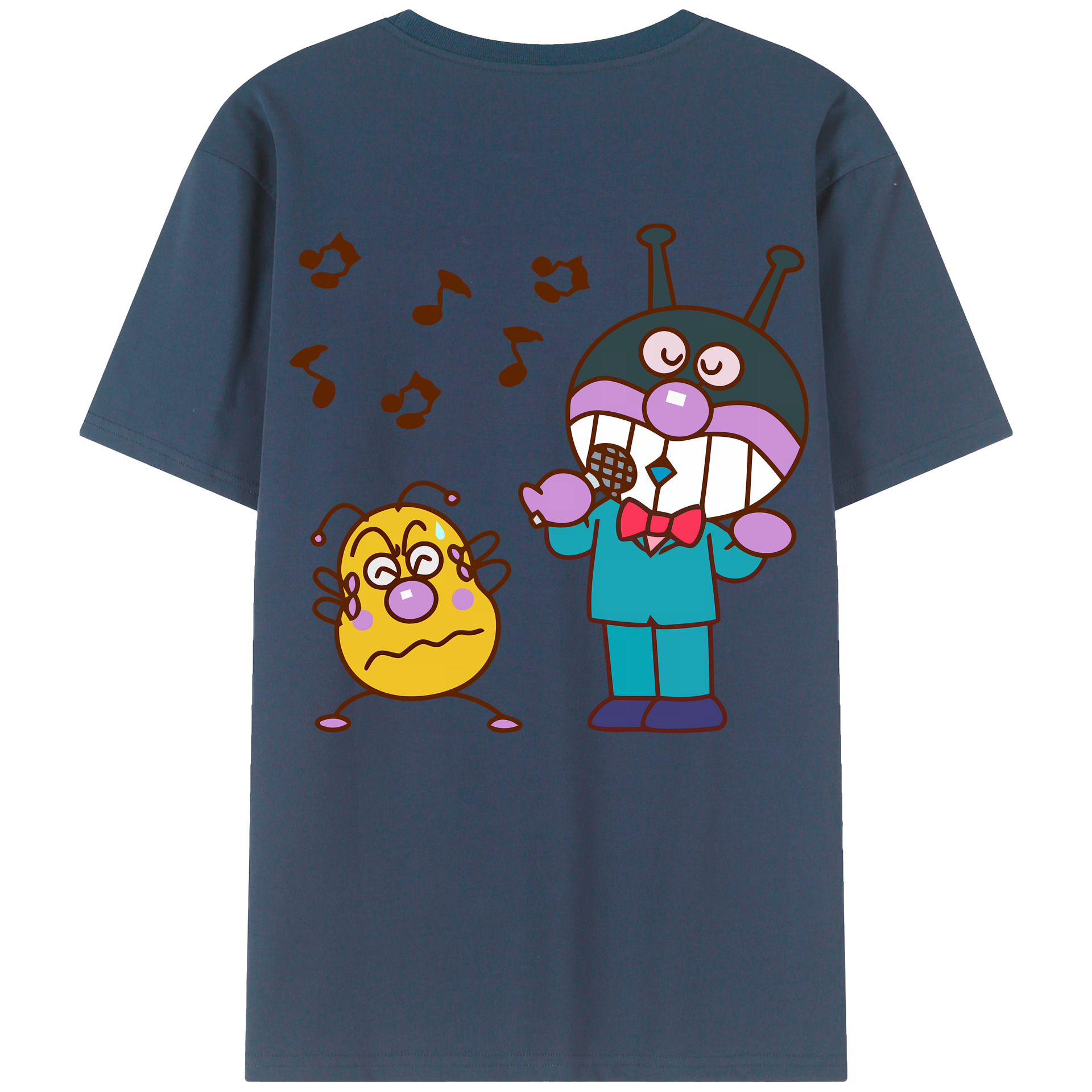 （画像用） アンパンマン Anpanman 綿100％ メンズ半袖Tシャツ（バックプリント） 通気性