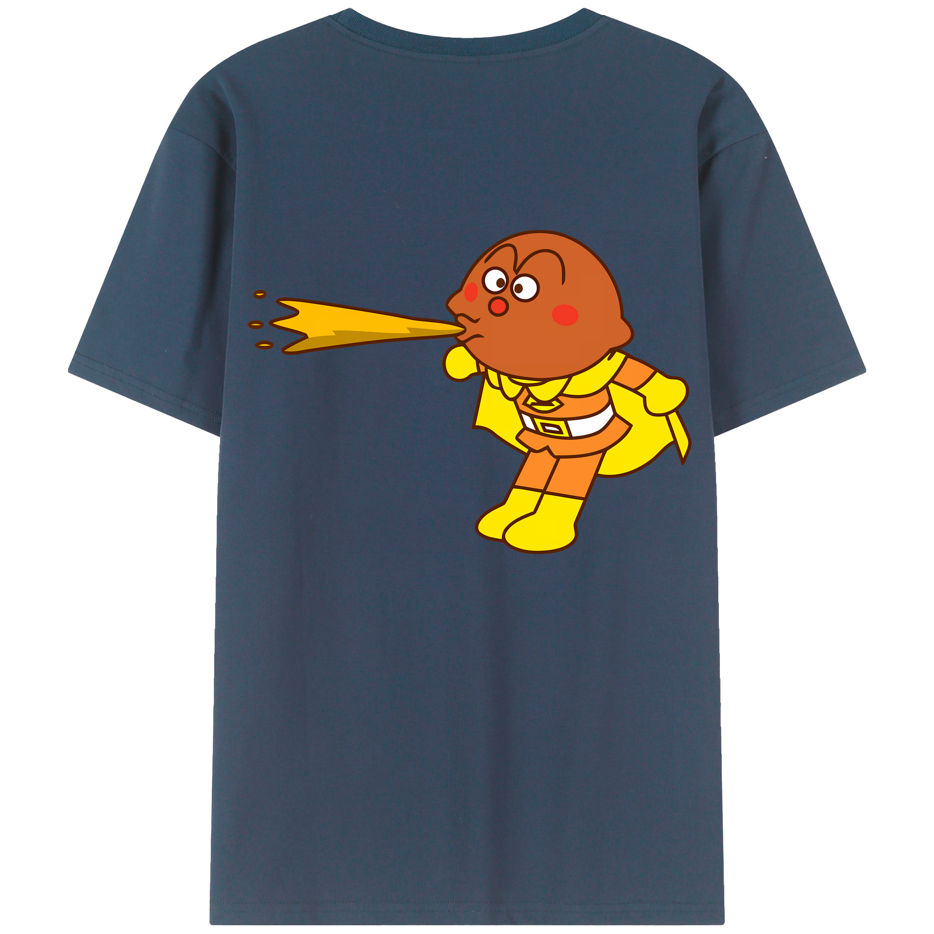 （画像用） アンパンマン Anpanman 綿100％ メンズ半袖Tシャツ（バックプリント） 通気性