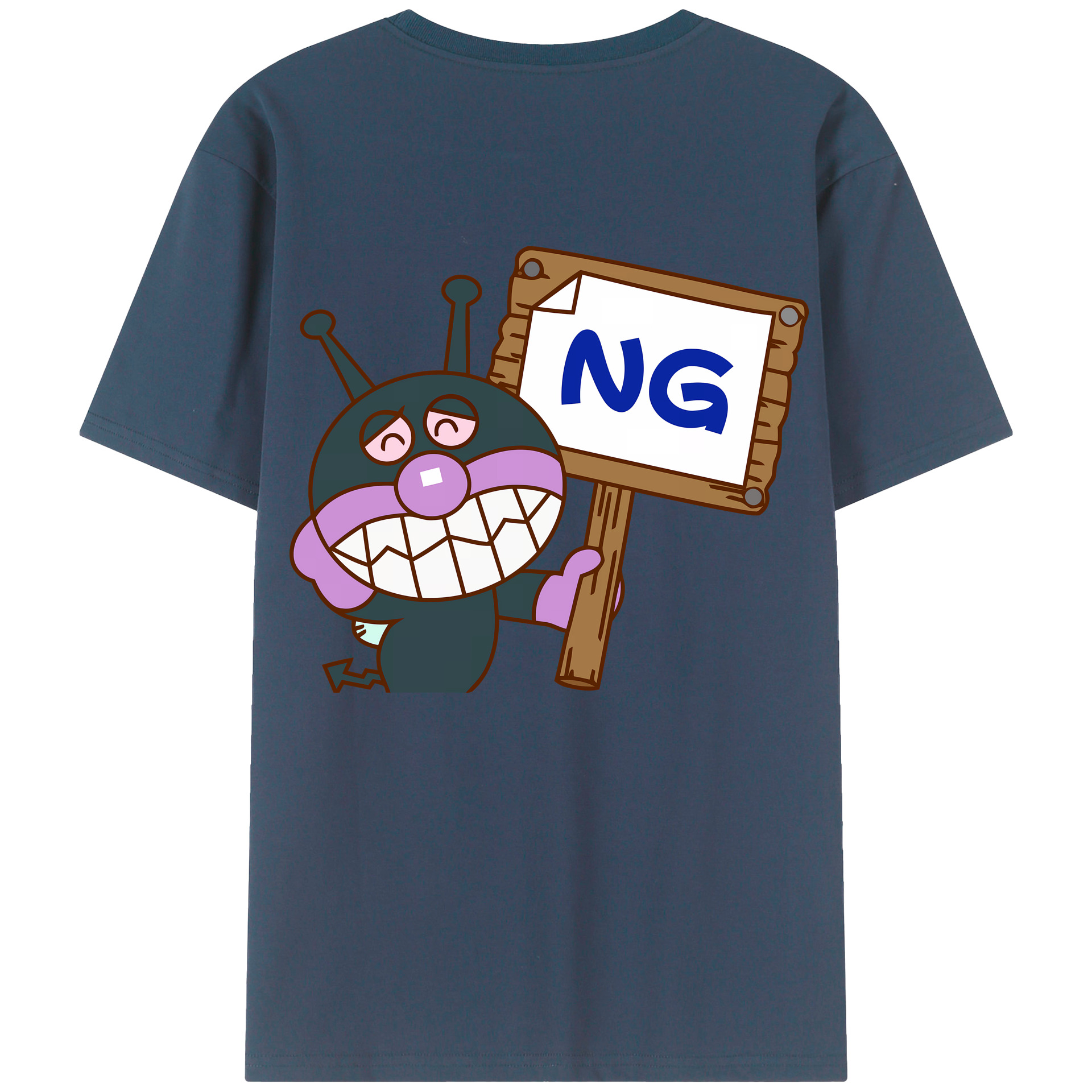（画像用） アンパンマン Anpanman 綿100％ メンズ半袖Tシャツ（バックプリント） 通気性