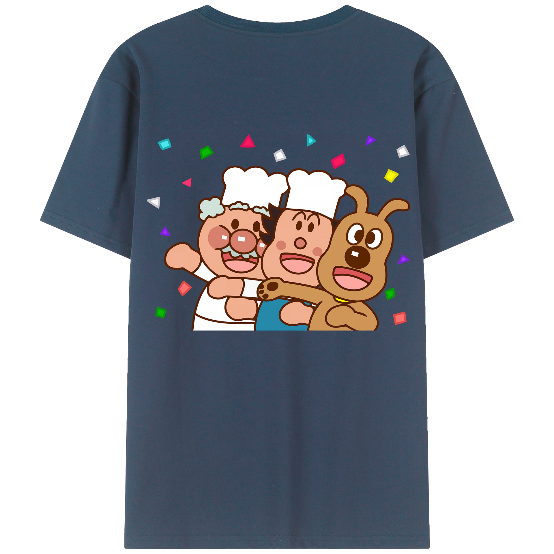 （画像用） アンパンマン Anpanman 綿100％ メンズ半袖Tシャツ（バックプリント） 通気性