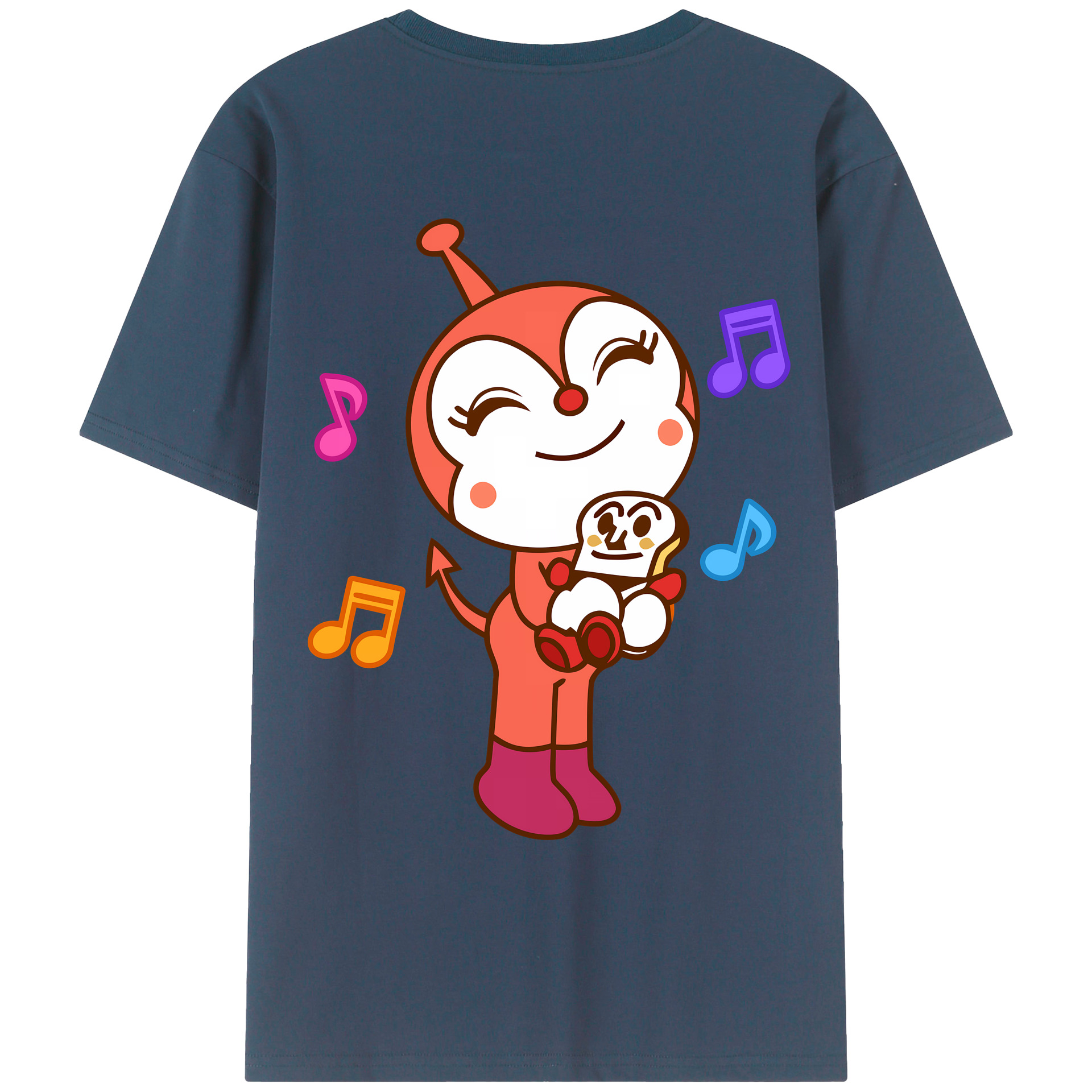 （画像用） アンパンマン Anpanman 綿100％ メンズ半袖Tシャツ（バックプリント） 通気性
