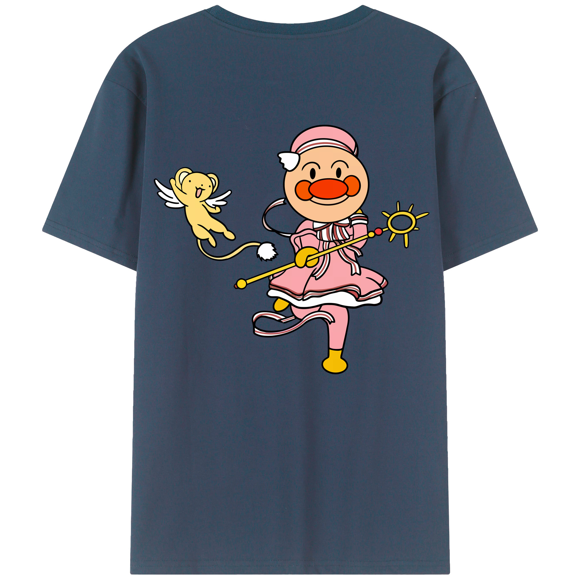 （画像用） アンパンマン Anpanman 綿100％ メンズ半袖Tシャツ（バックプリント） 通気性