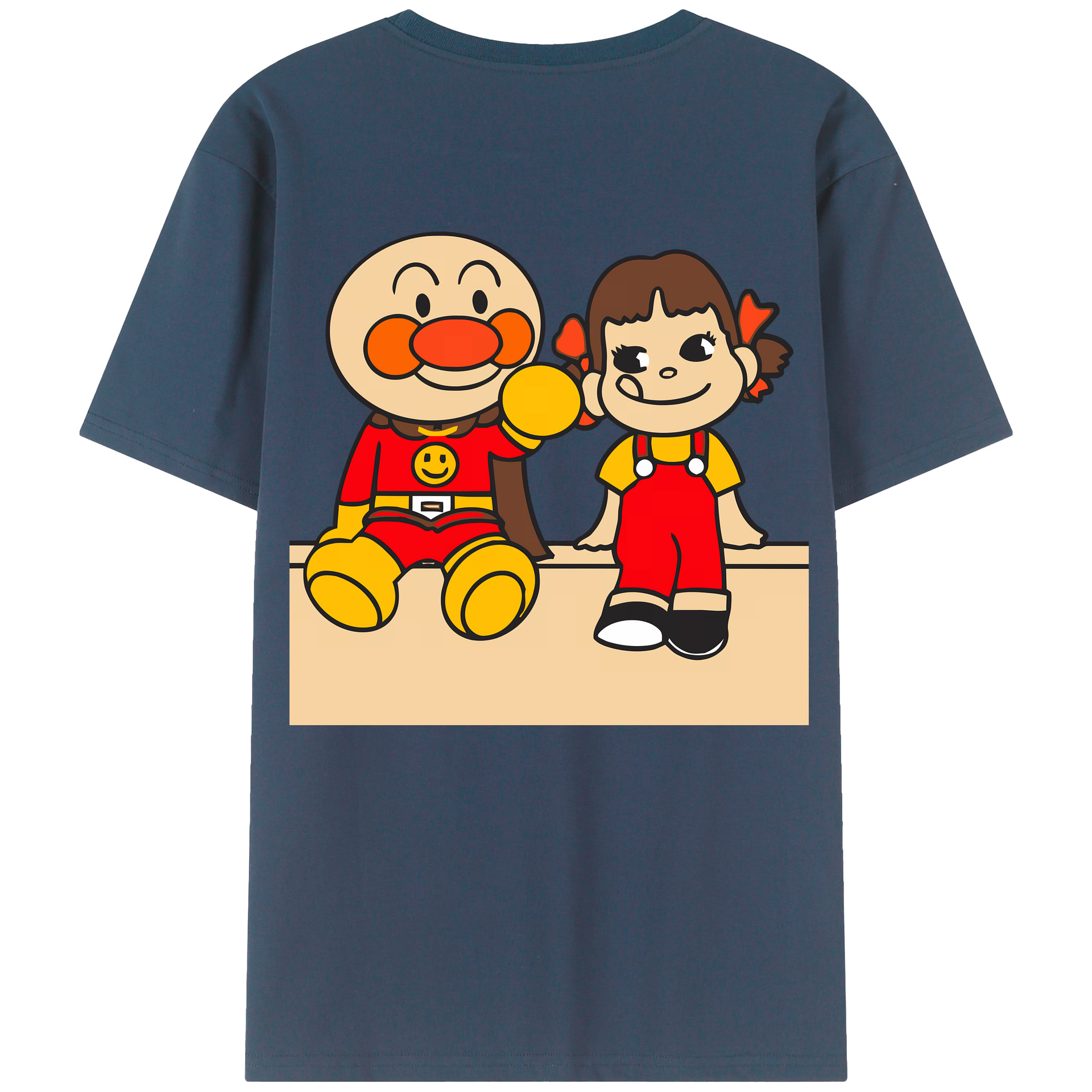 （画像用） アンパンマン Anpanman 綿100％ メンズ半袖Tシャツ（バックプリント） 通気性