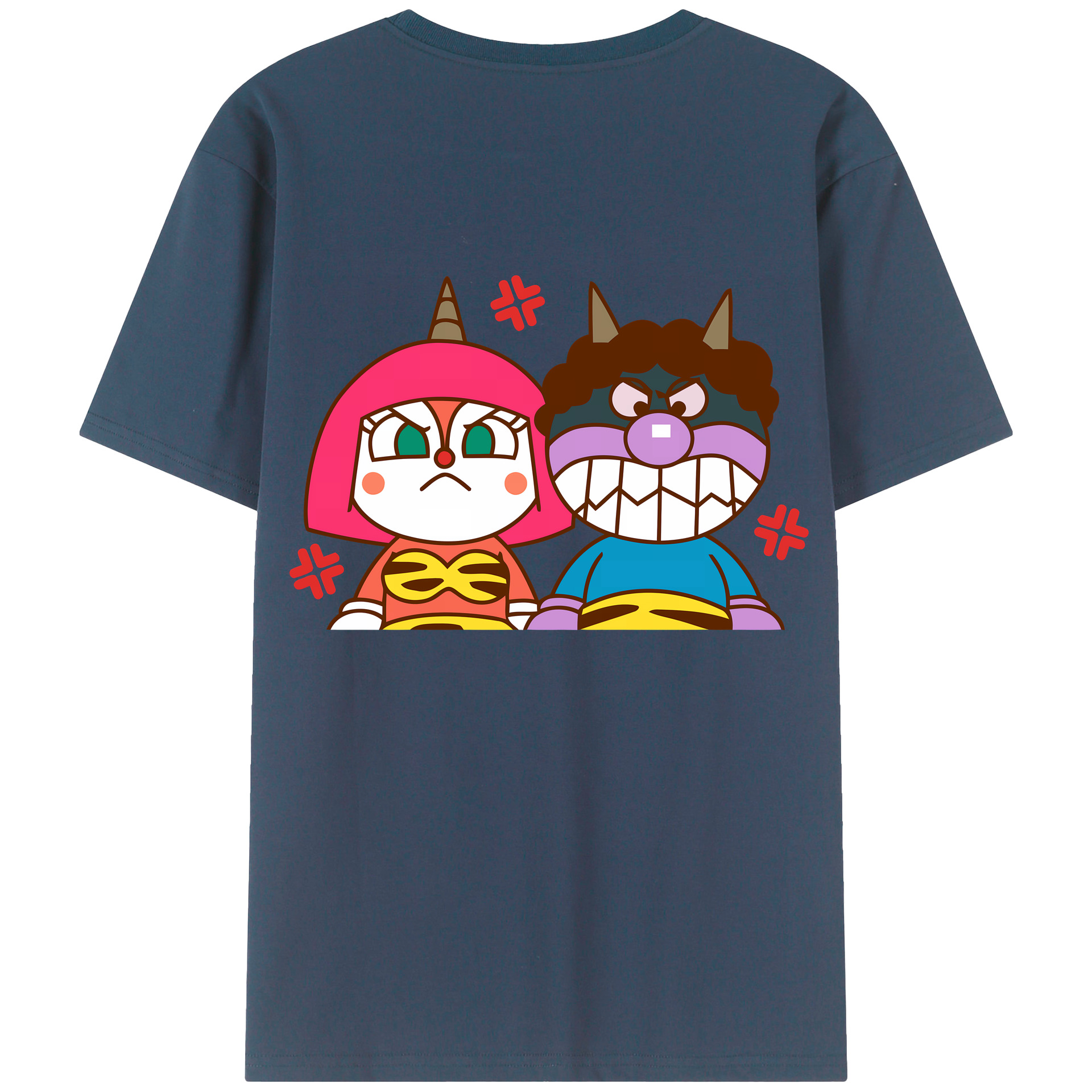 （画像用） アンパンマン Anpanman 綿100％ メンズ半袖Tシャツ（バックプリント） 通気性