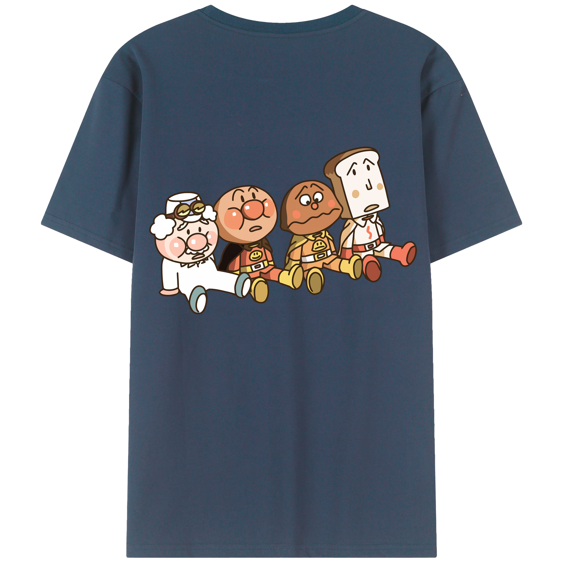 （画像用） アンパンマン Anpanman 綿100％ メンズ半袖Tシャツ（バックプリント） 通気性