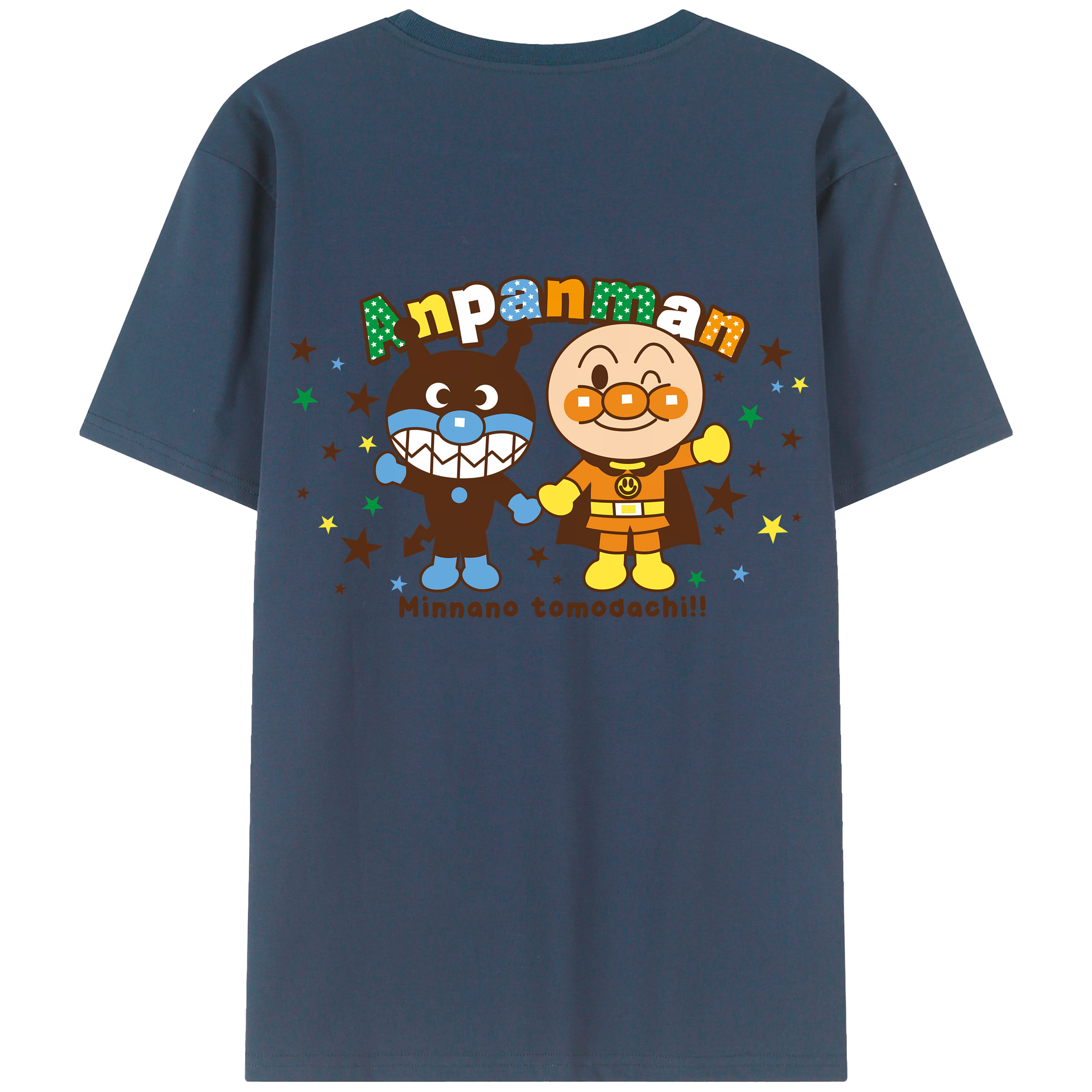 （画像用） アンパンマン Anpanman 綿100％ メンズ半袖Tシャツ（バックプリント） 通気性
