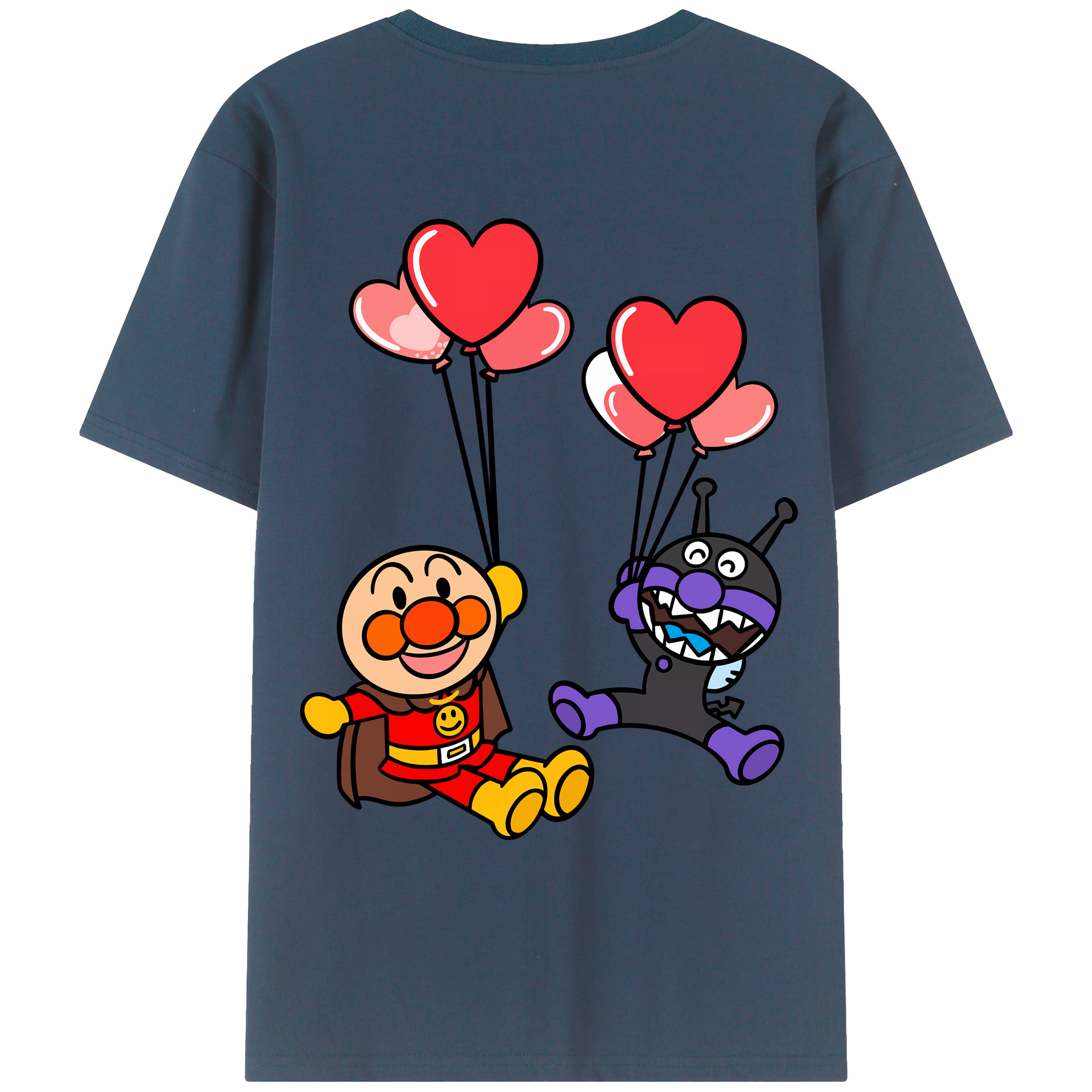 （画像用） アンパンマン Anpanman 綿100％ メンズ半袖Tシャツ（バックプリント） 通気性
