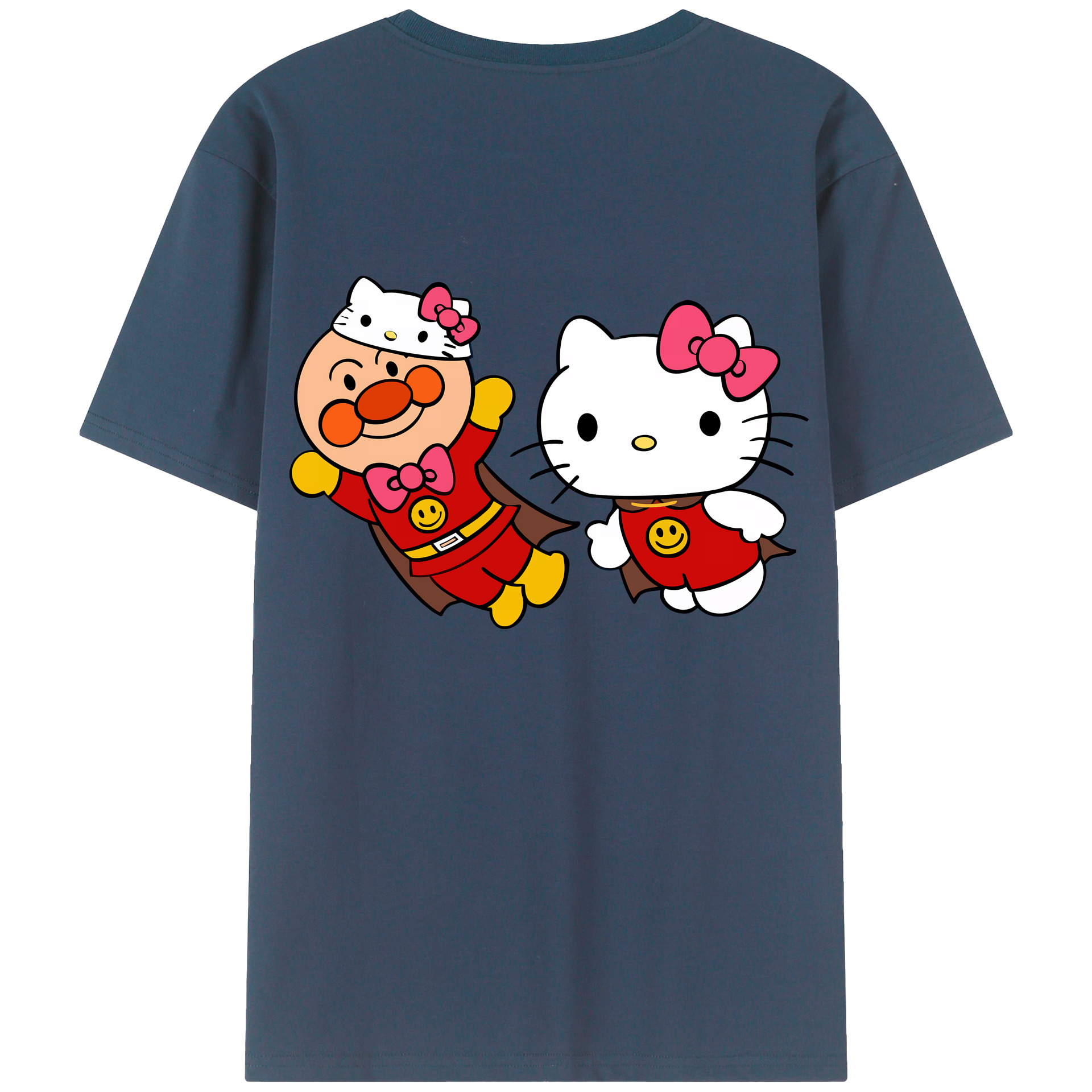 （画像用） アンパンマン Anpanman 綿100％ メンズ半袖Tシャツ（バックプリント） 通気性