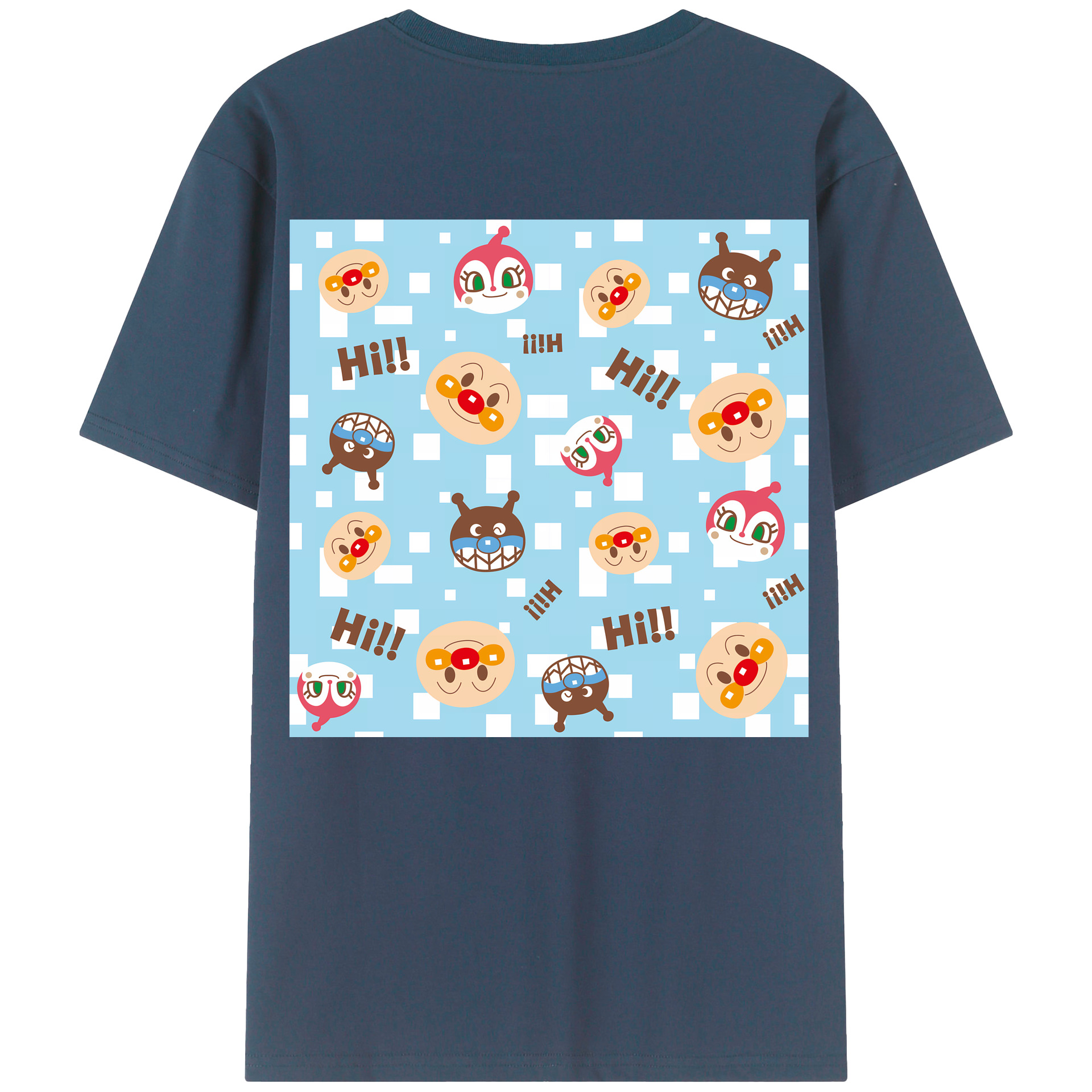 （画像用） アンパンマン Anpanman 綿100％ メンズ半袖Tシャツ（バックプリント） 通気性