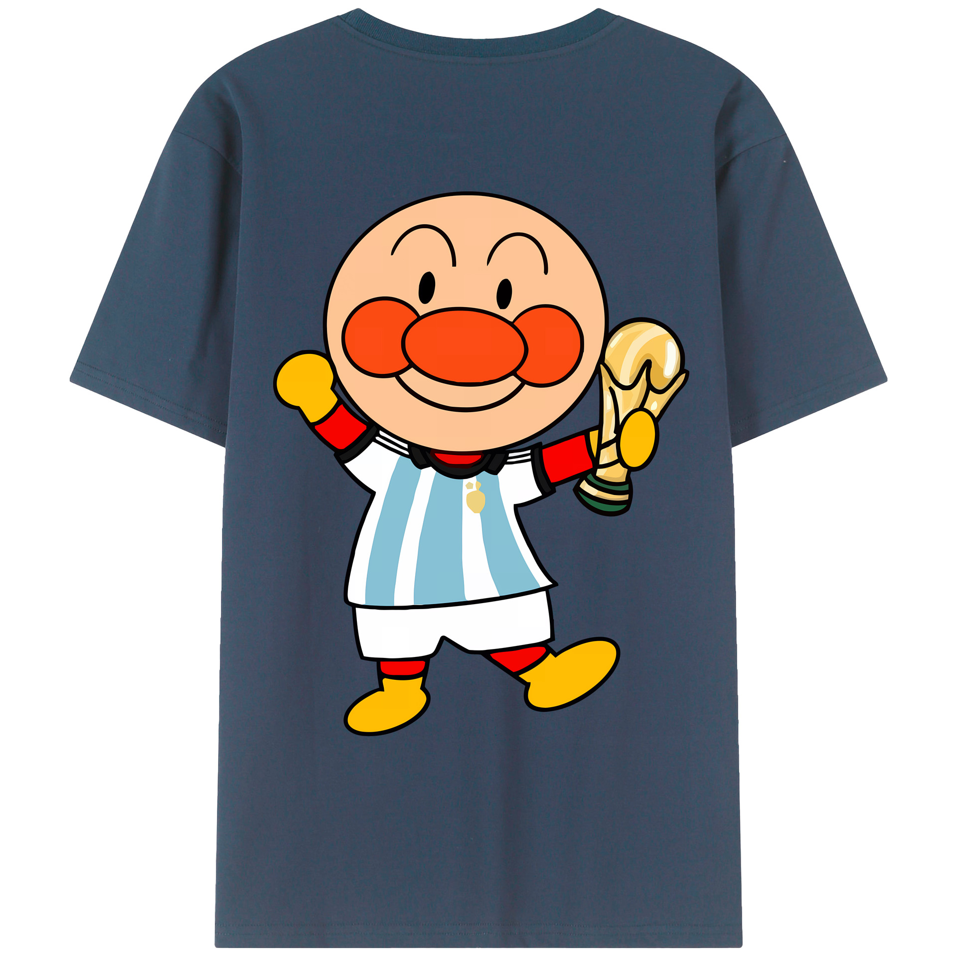 （画像用） アンパンマン Anpanman 綿100％ メンズ半袖Tシャツ（バックプリント） 通気性