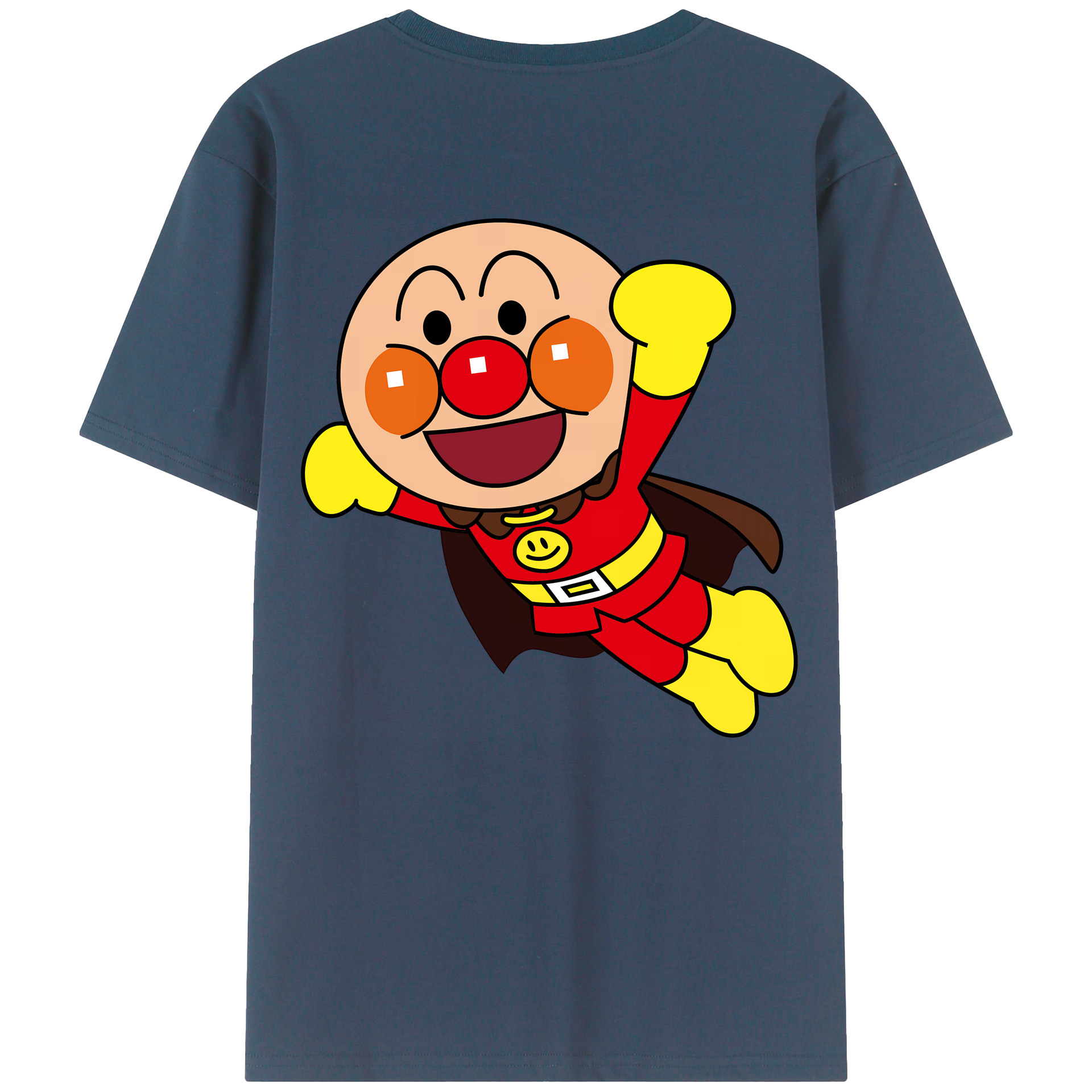 （画像用） アンパンマン Anpanman 綿100％ メンズ半袖Tシャツ（バックプリント） 通気性