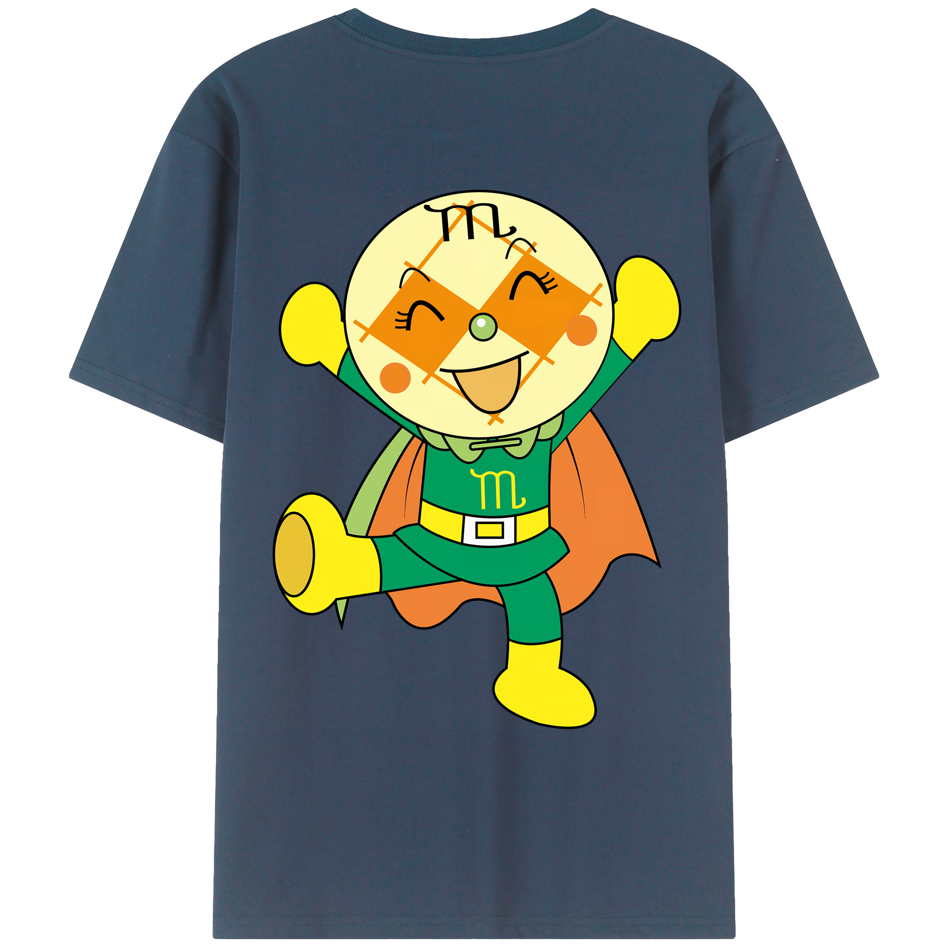 （画像用） アンパンマン Anpanman 綿100％ メンズ半袖Tシャツ（バックプリント） 通気性