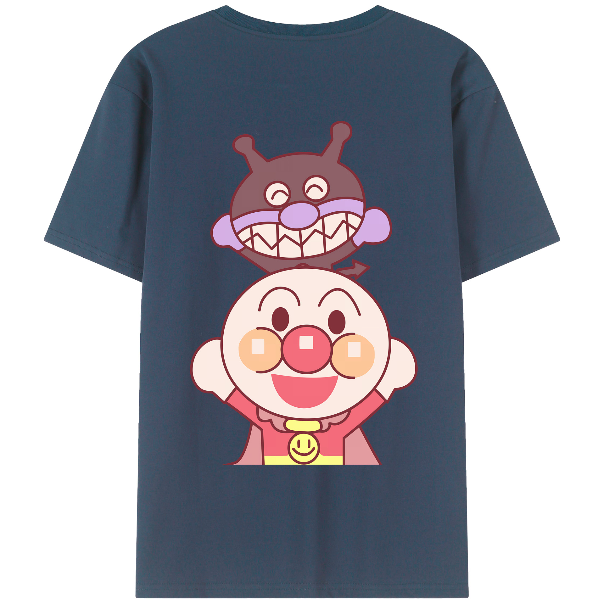 （画像用） アンパンマン Anpanman 綿100％ メンズ半袖Tシャツ（バックプリント） 通気性